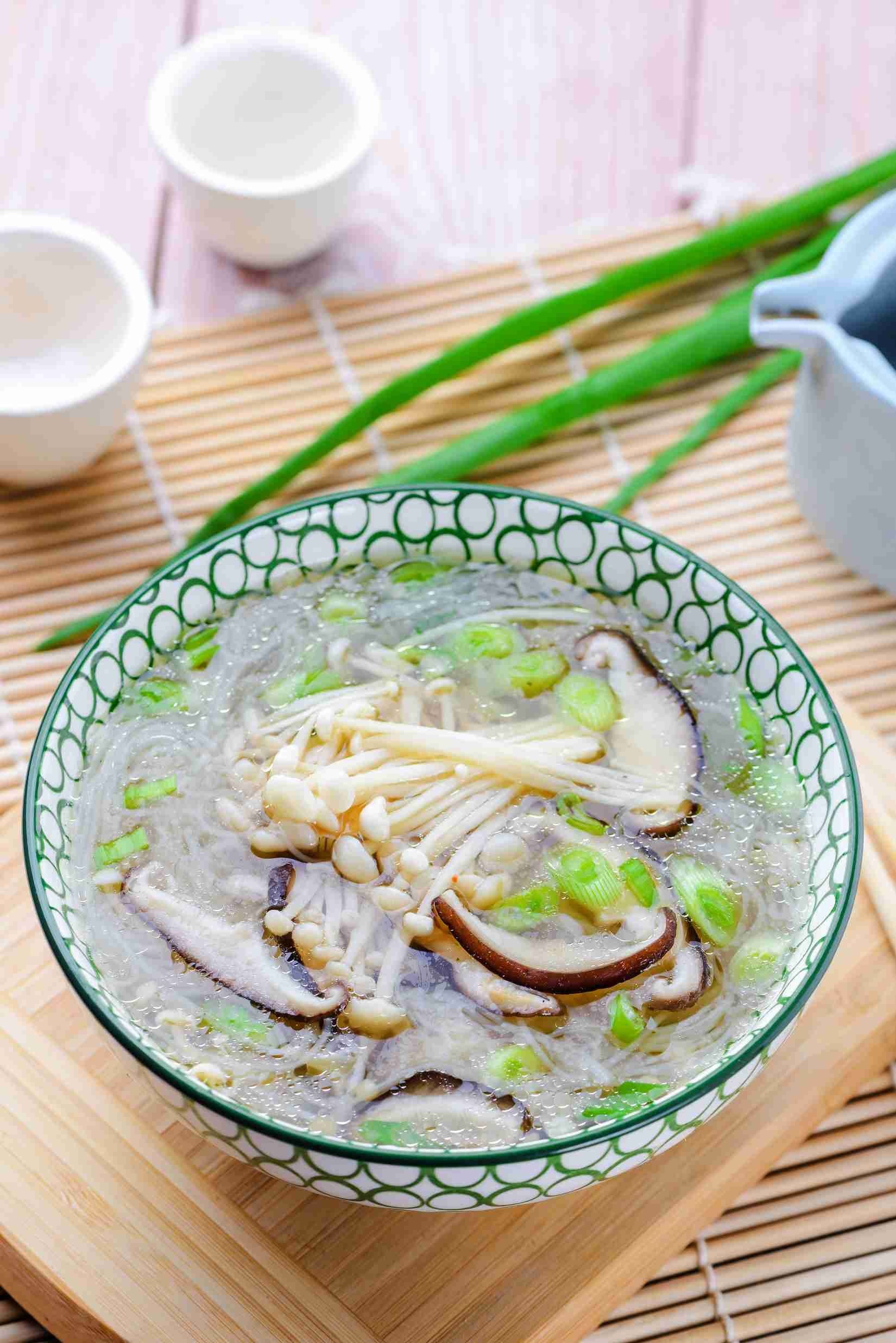 Enoki and shiitake soup, Wholesome meal, Healthy mushroom recipes, Satisfying bowl, 1650x2480 HD Phone