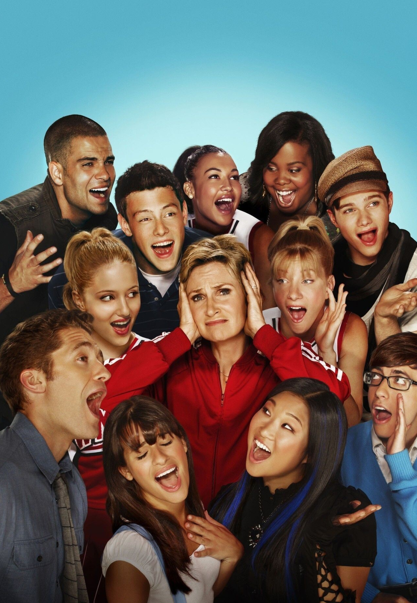 Glee (TV series): Quinn Fabray, Sue Sylvester, Noah Puckerman, Will Schuester, Mercedes Jones. 1420x2050 HD Wallpaper.