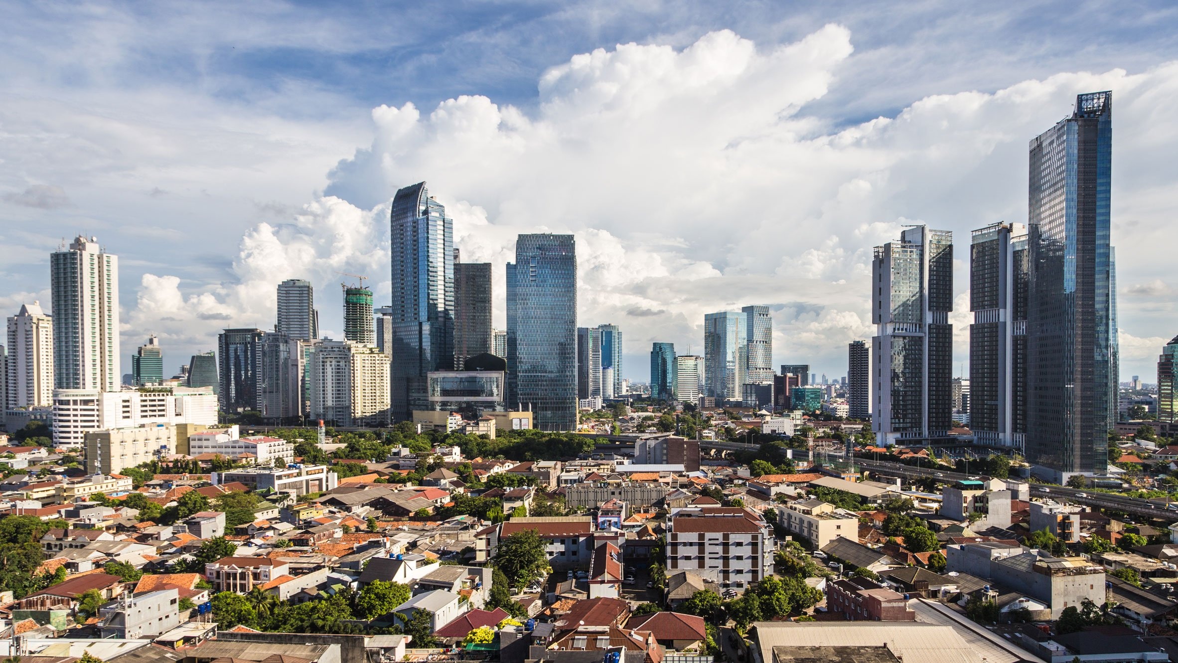 Jakarta, Vibrant cityscape, Cultural diversity, Modern metropolis, 2370x1330 HD Desktop