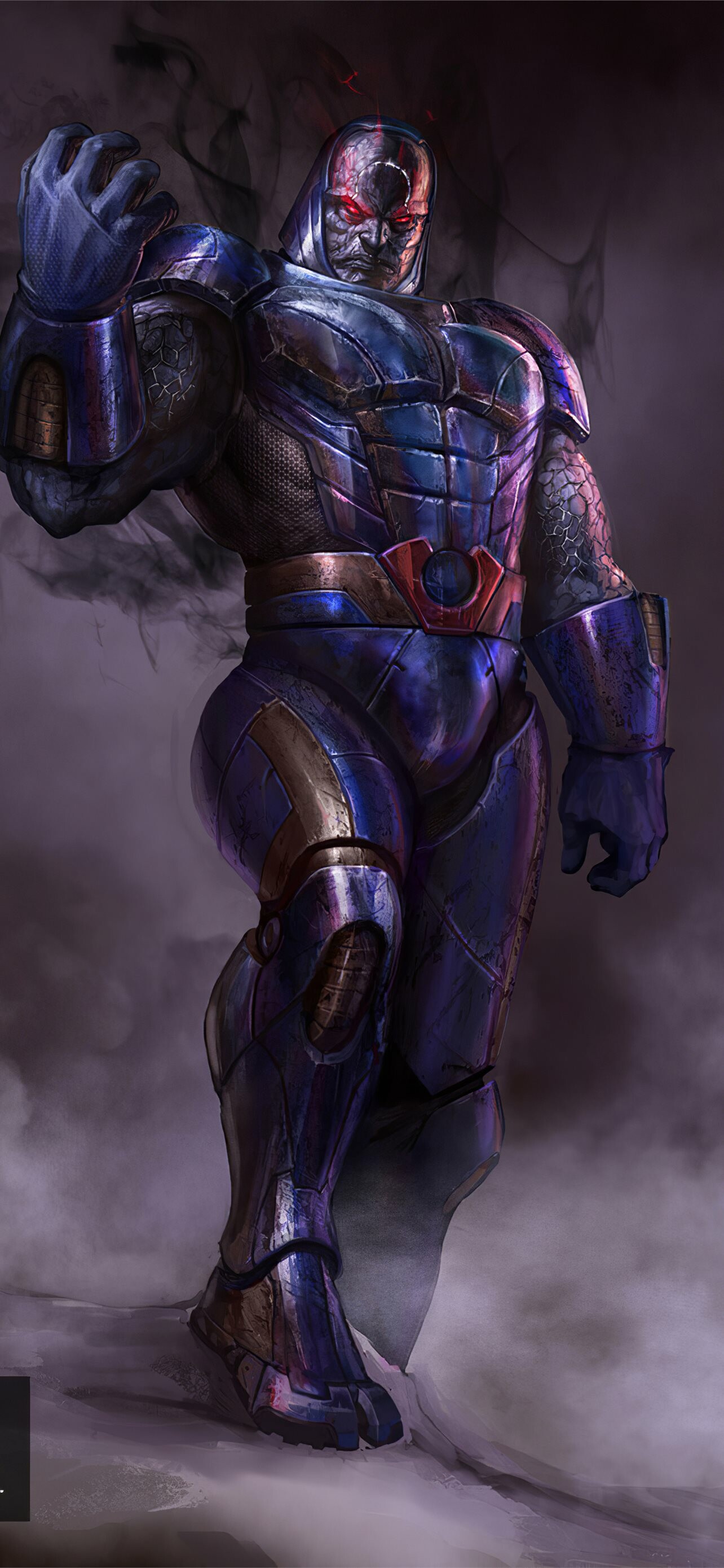 DC Villain: Darkseid, The ruler of the nightmare world Apokolips. 1290x2780 HD Background.