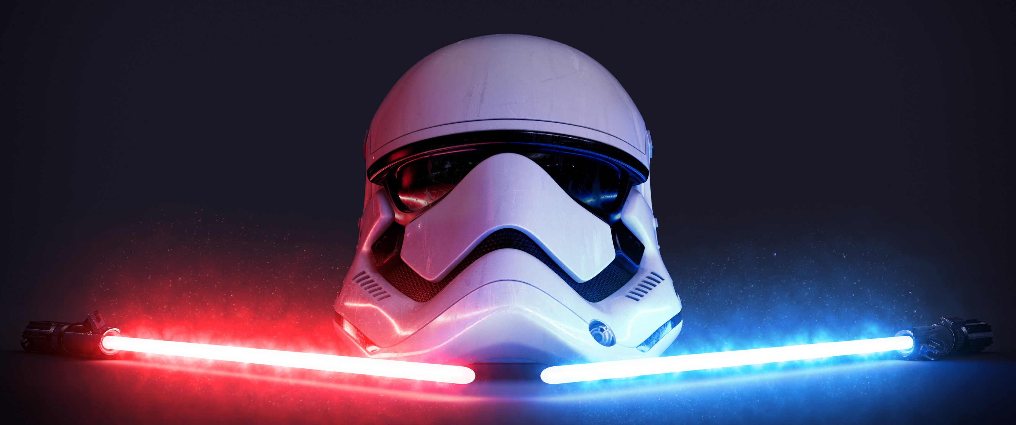 Stormtrooper Wallpaper, Glowing CGI, Graphics, 3440x1440 Dual Screen Desktop