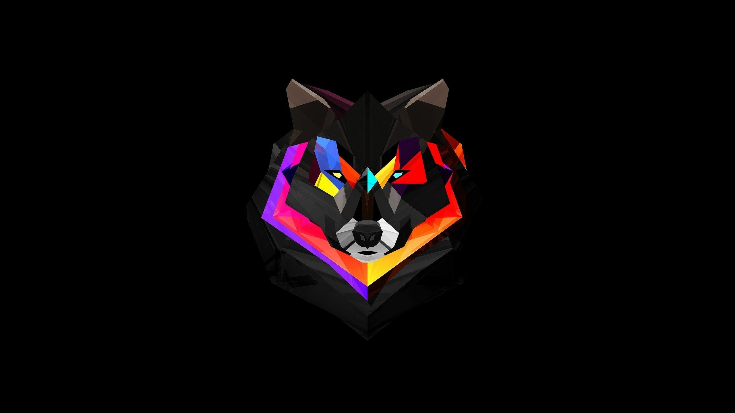 Wolf: Abstract, Geometric, Carnivore. 2560x1440 HD Wallpaper.