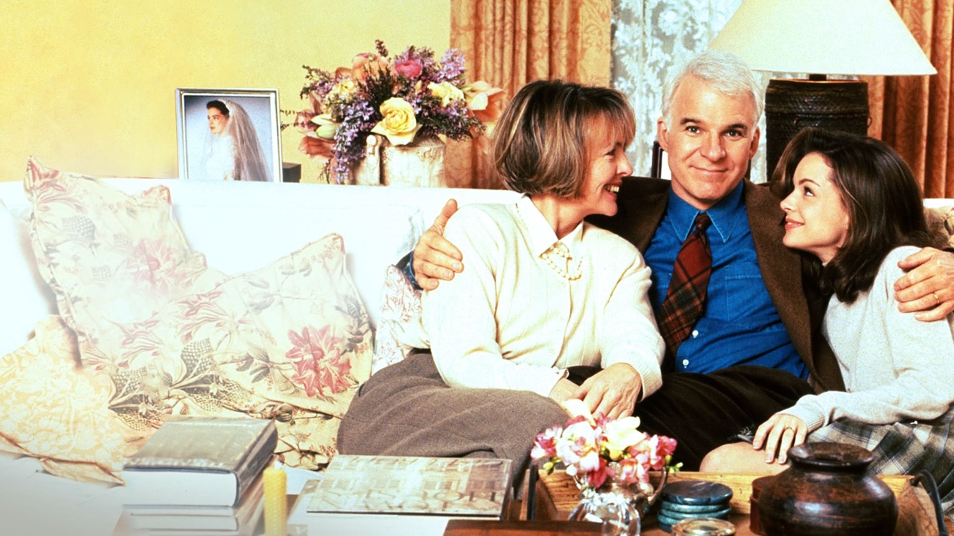 Father of the Bride: The film starred Steve Martin, Diane Keaton, and Kimberly Williams. 1920x1080 Full HD Background.