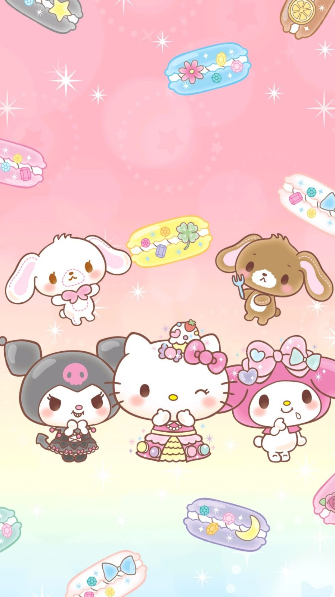 Hello Kitty and Friends, Whiskered cuteness, Joyful fun, Playful pals, 1080x1920 Full HD Phone