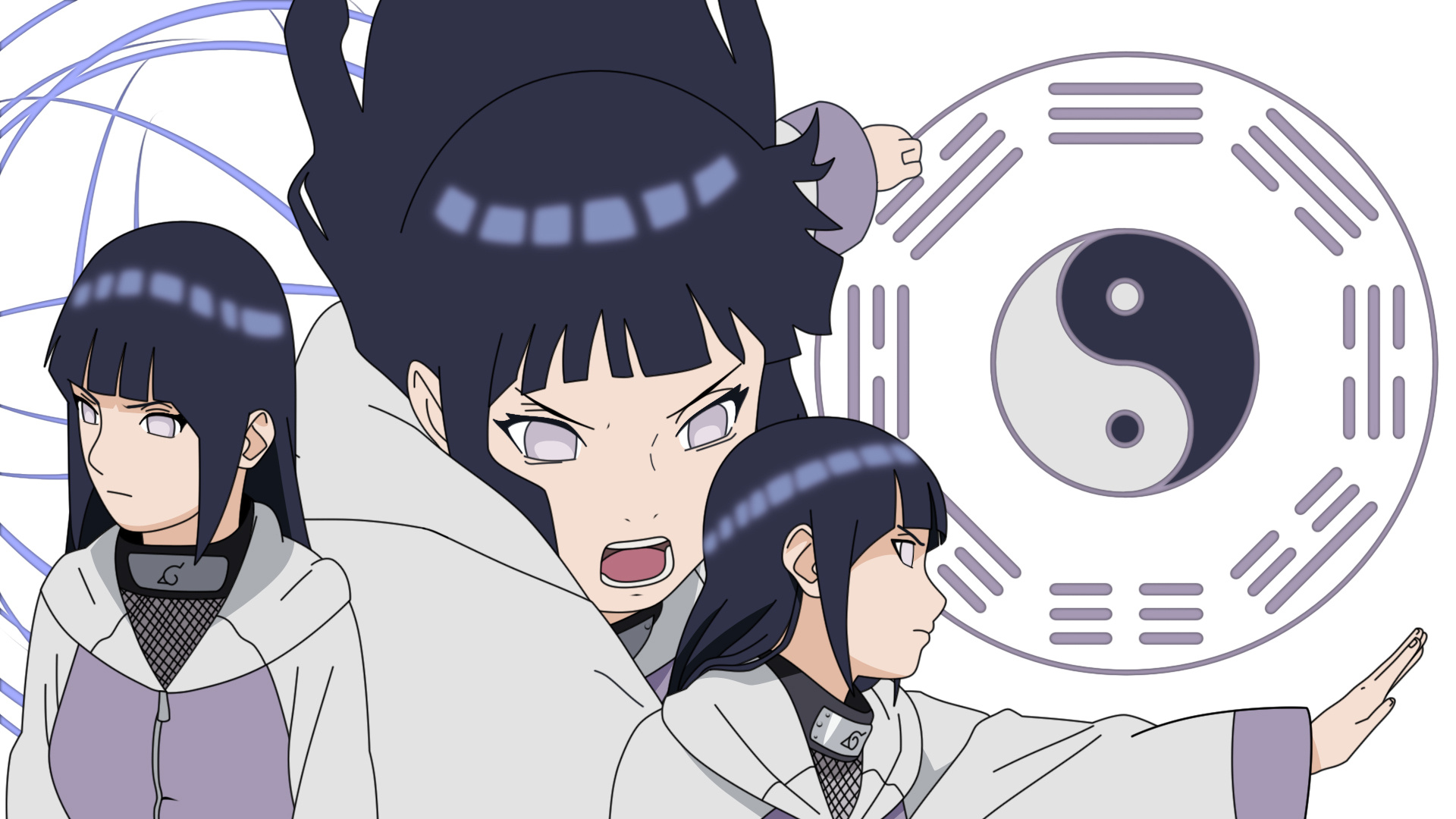 Hinata wallpaper, Hyuuga clan theme, Naruto anime character, Serene anime scene, 1920x1080 Full HD Desktop