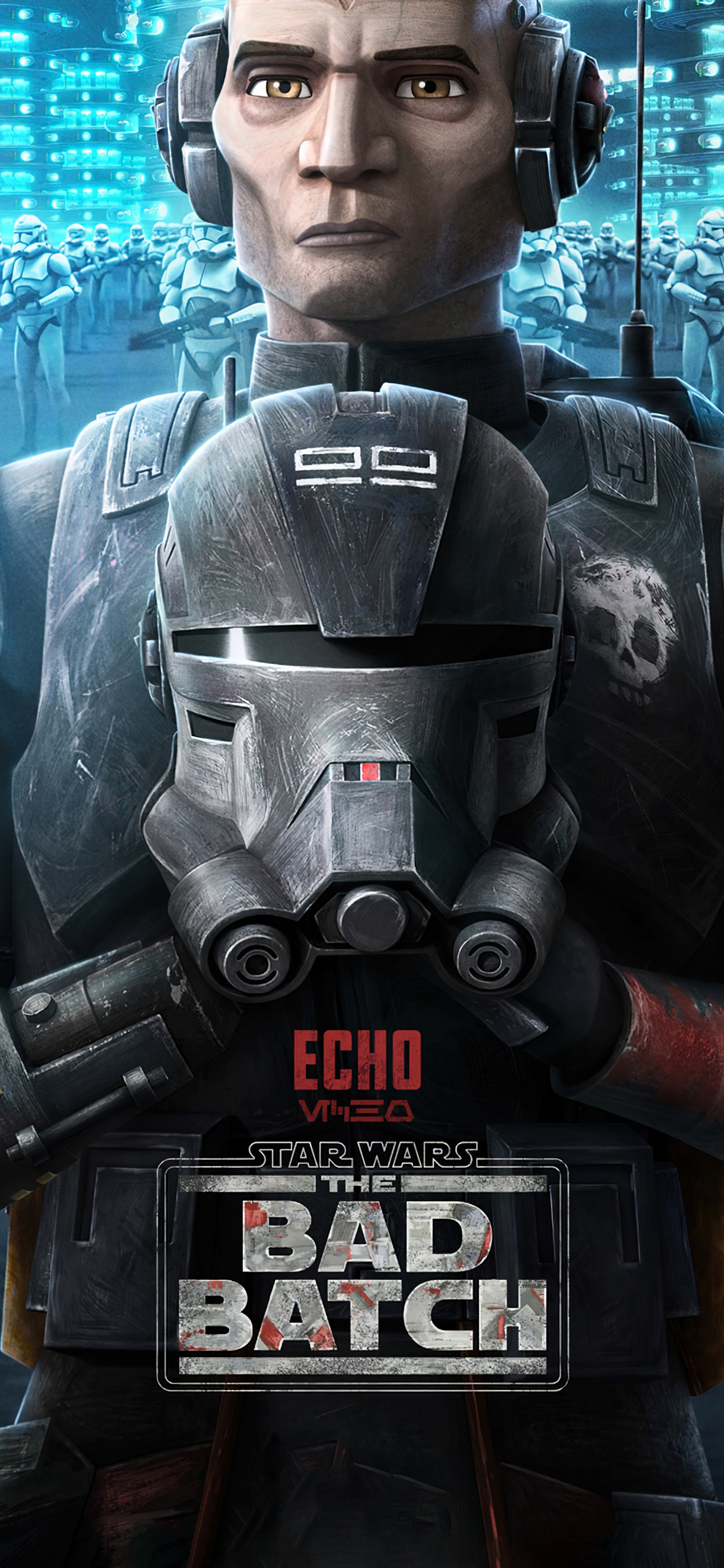 Star Wars: The Bad Batch: Echo, Originally identified as CT-21-0408, a cadet of the Domino Squad. 1250x2690 HD Wallpaper.