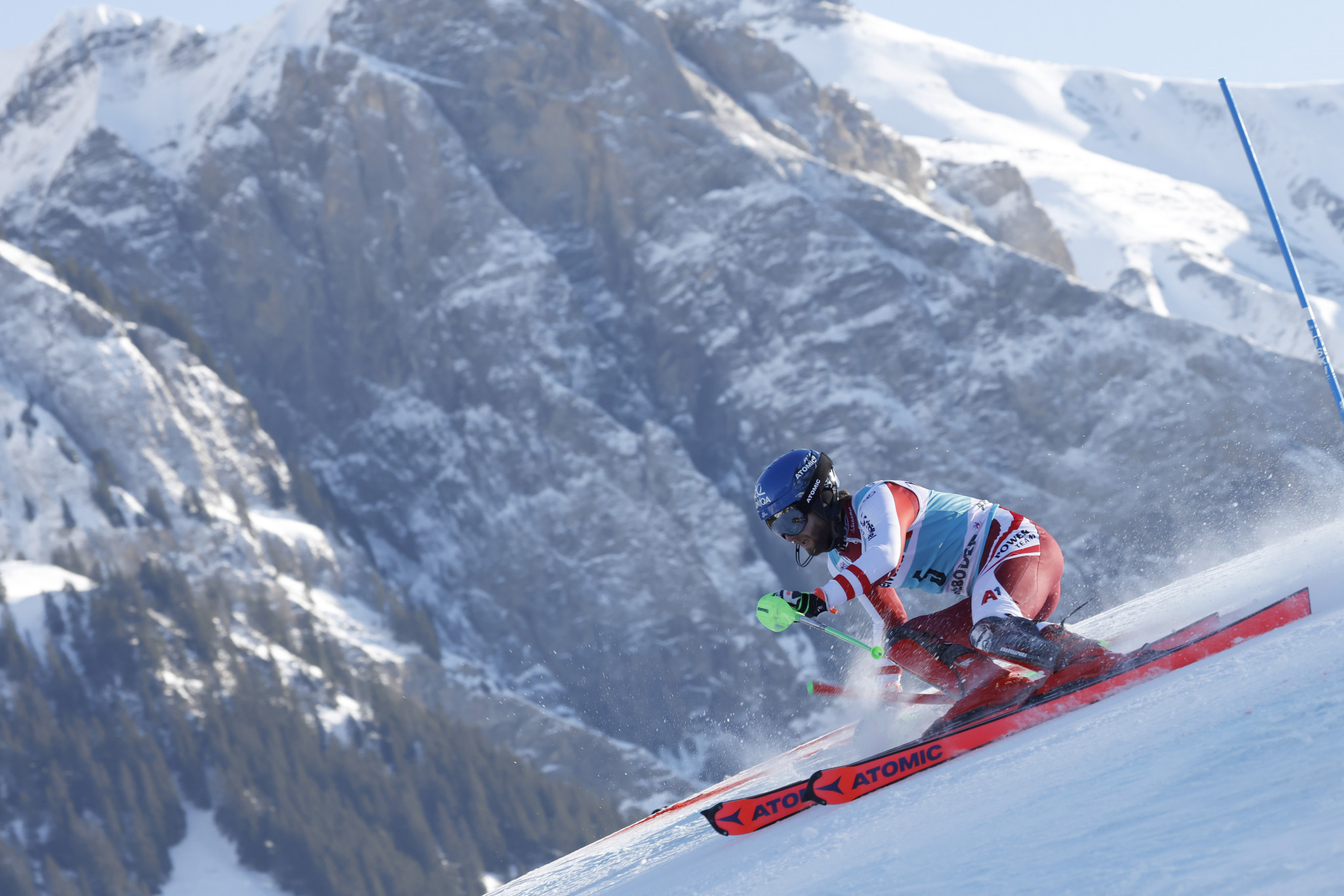 Marco Schwarz, Slalom victory, FIS alpine ski, Adelboden, 2050x1370 HD Desktop
