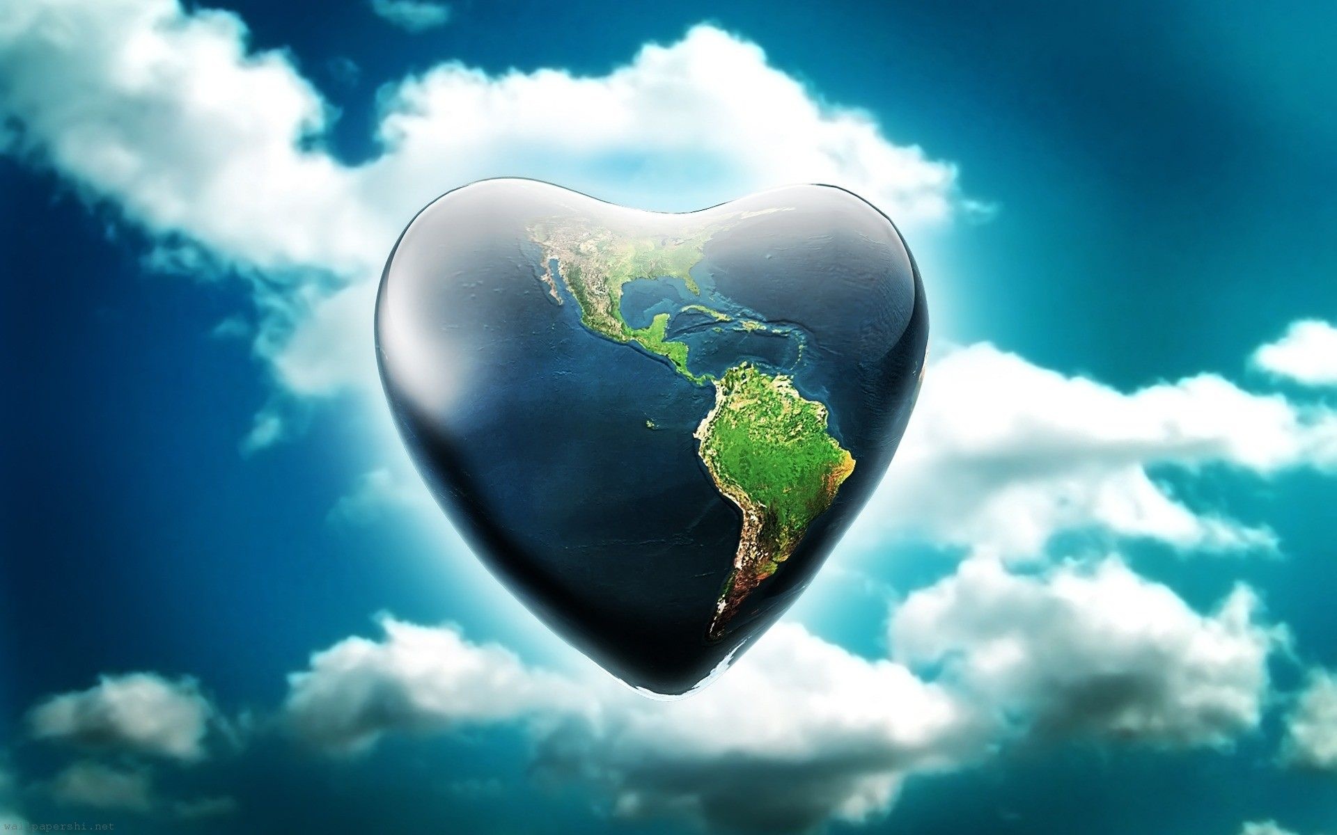 Heart Shape, Heart planet, Earth Day, Des Moines, 1920x1200 HD Desktop