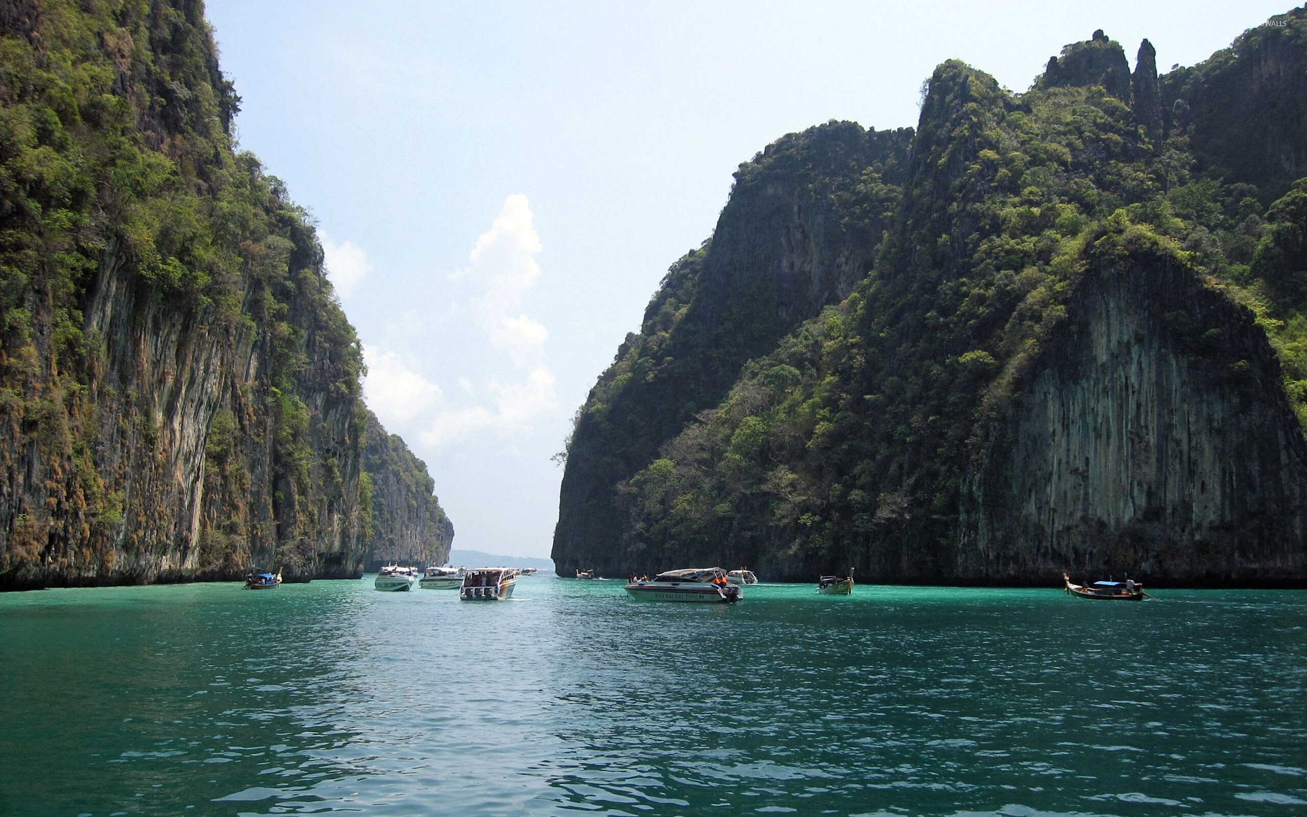 Phi Phi: A group of six islands, lie 40 kilometers southeast of Phuket. 2560x1600 HD Background.