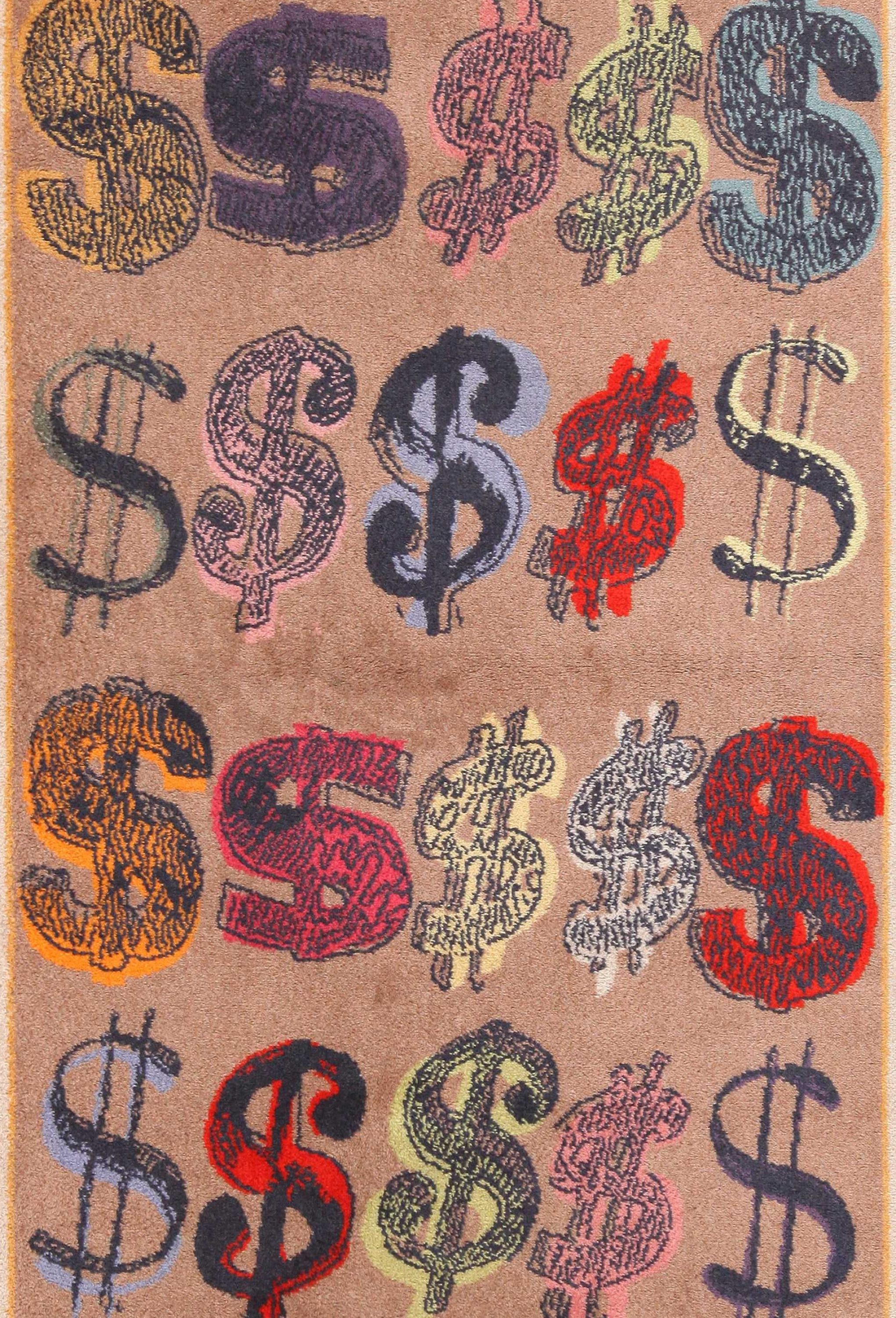 Andy Warhol, Vintage pop art, Dollar sign rug, Nazmiyal, 2040x3000 HD Handy