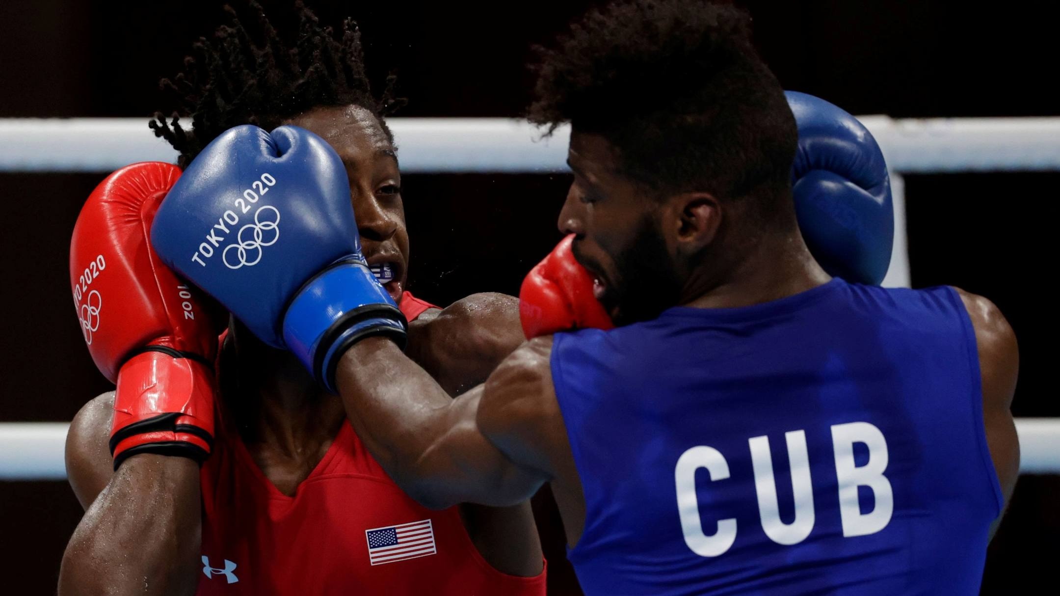 Andy Cruz, Boxing Cuba defeats US, Tokyo Olympics, 2160x1220 HD Desktop
