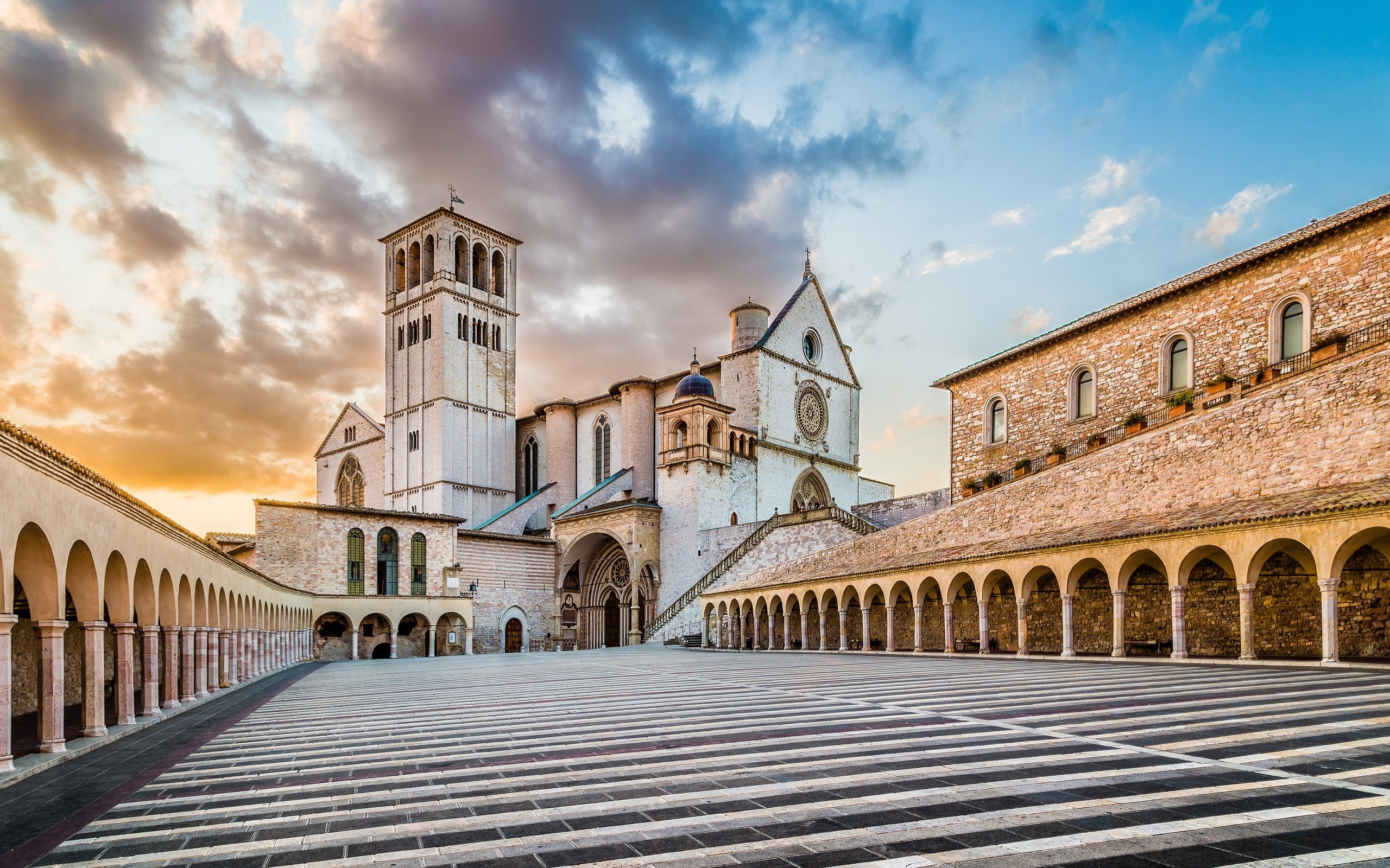 Italy church, Assisi basilica, Peaceful monastery, Beautiful wallpaper, 2560x1600 HD Desktop