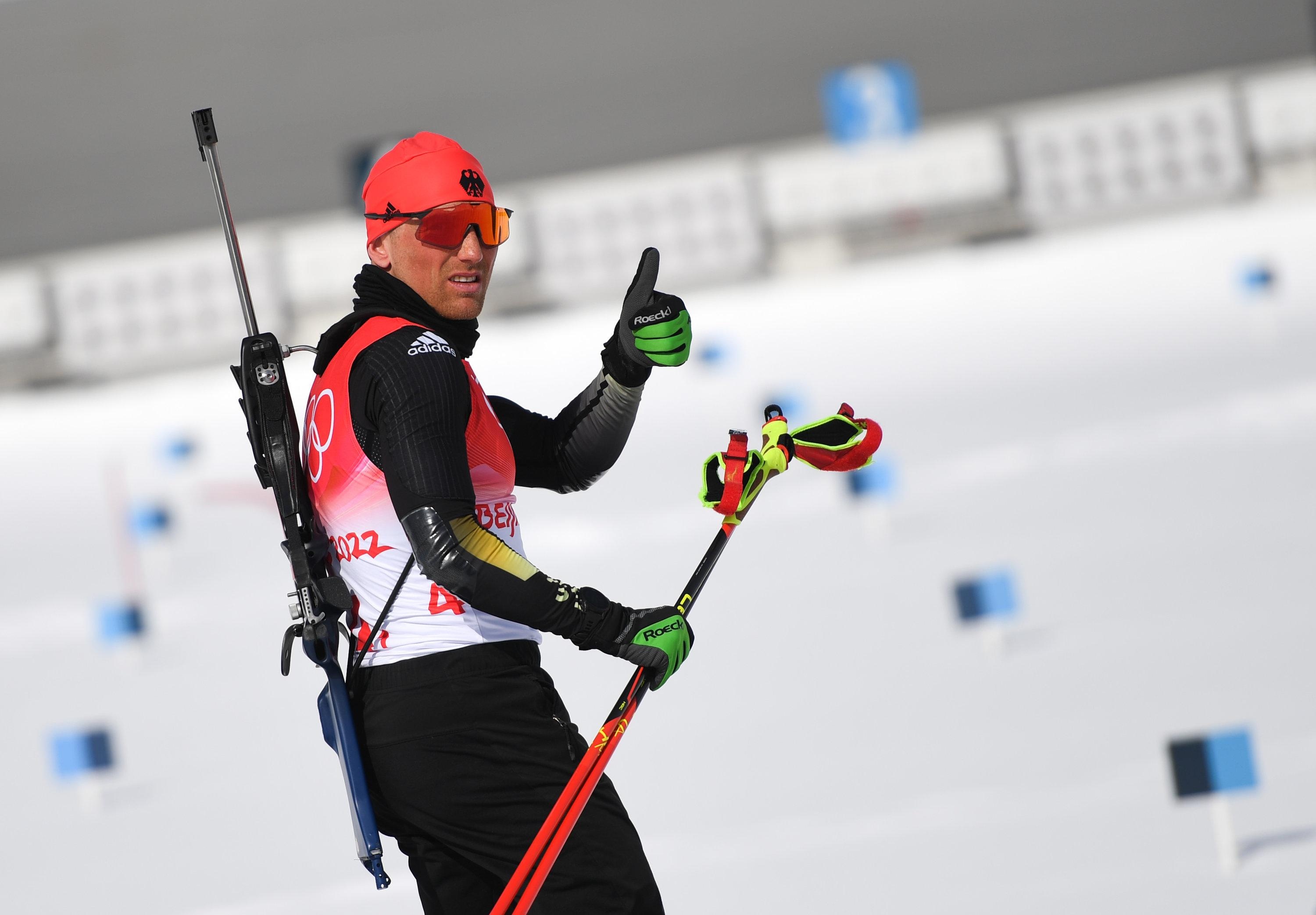 Biathlon: Winter sport, Erik Lesser, A German former biathlete, Single World Cup Race. 3000x2090 HD Wallpaper.