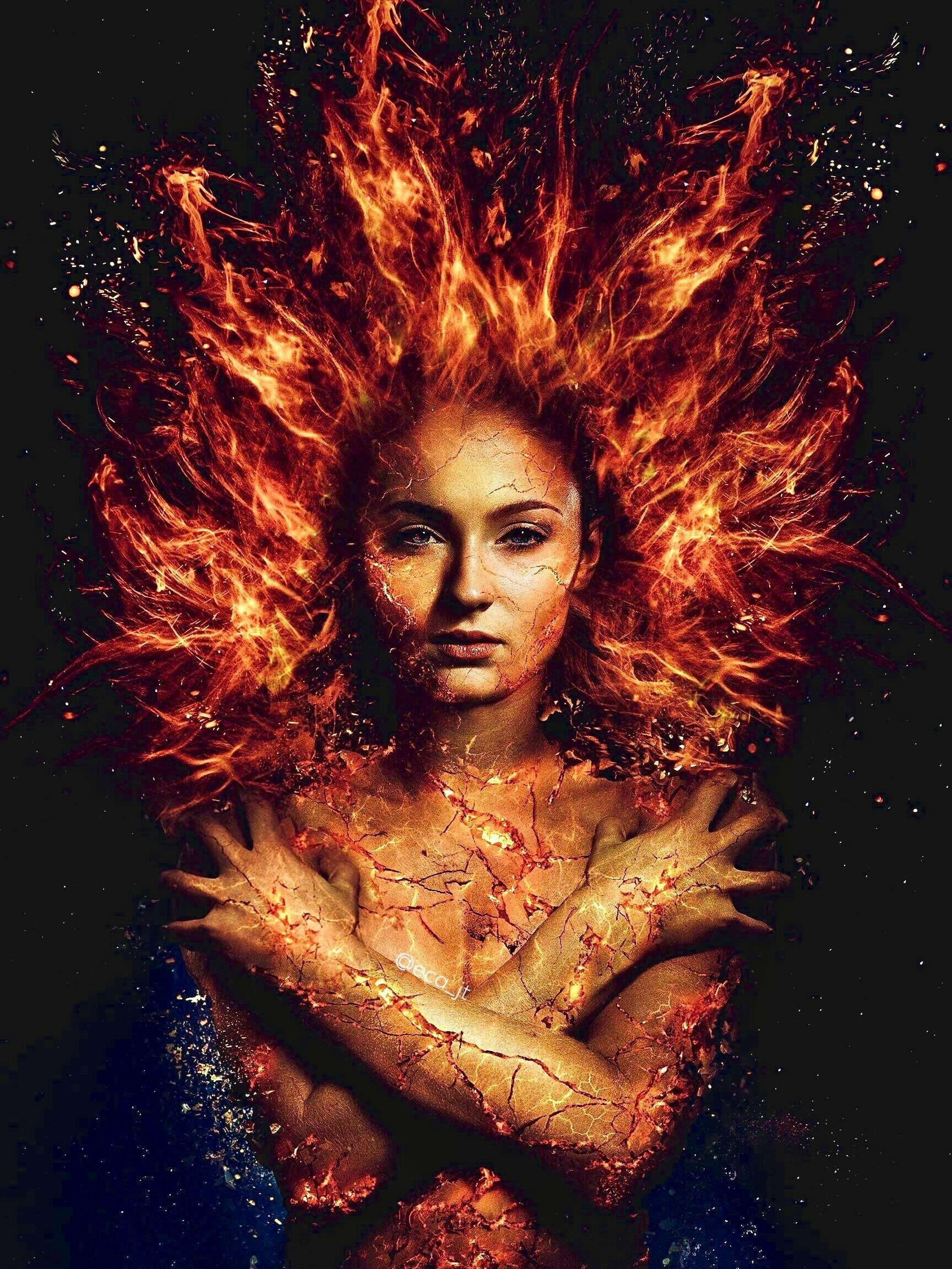 Phoenix (Marvel): Jean Elaine Grey, born with telepathic and telekinetic powers. 1730x2310 HD Wallpaper.