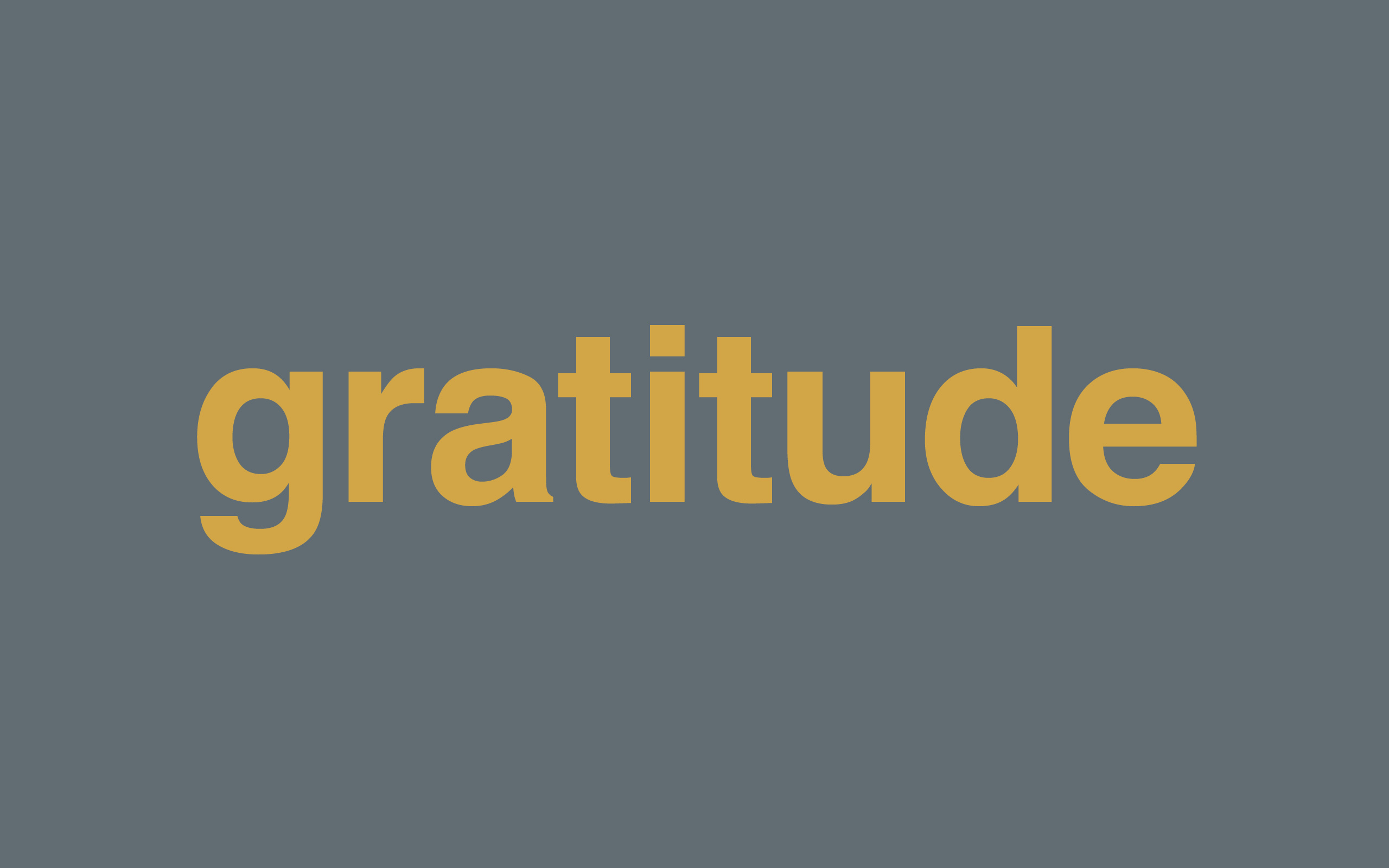 Gratitude: Poster, Minimalistic, Encouraging, The right mindset. 2560x1600 HD Wallpaper.