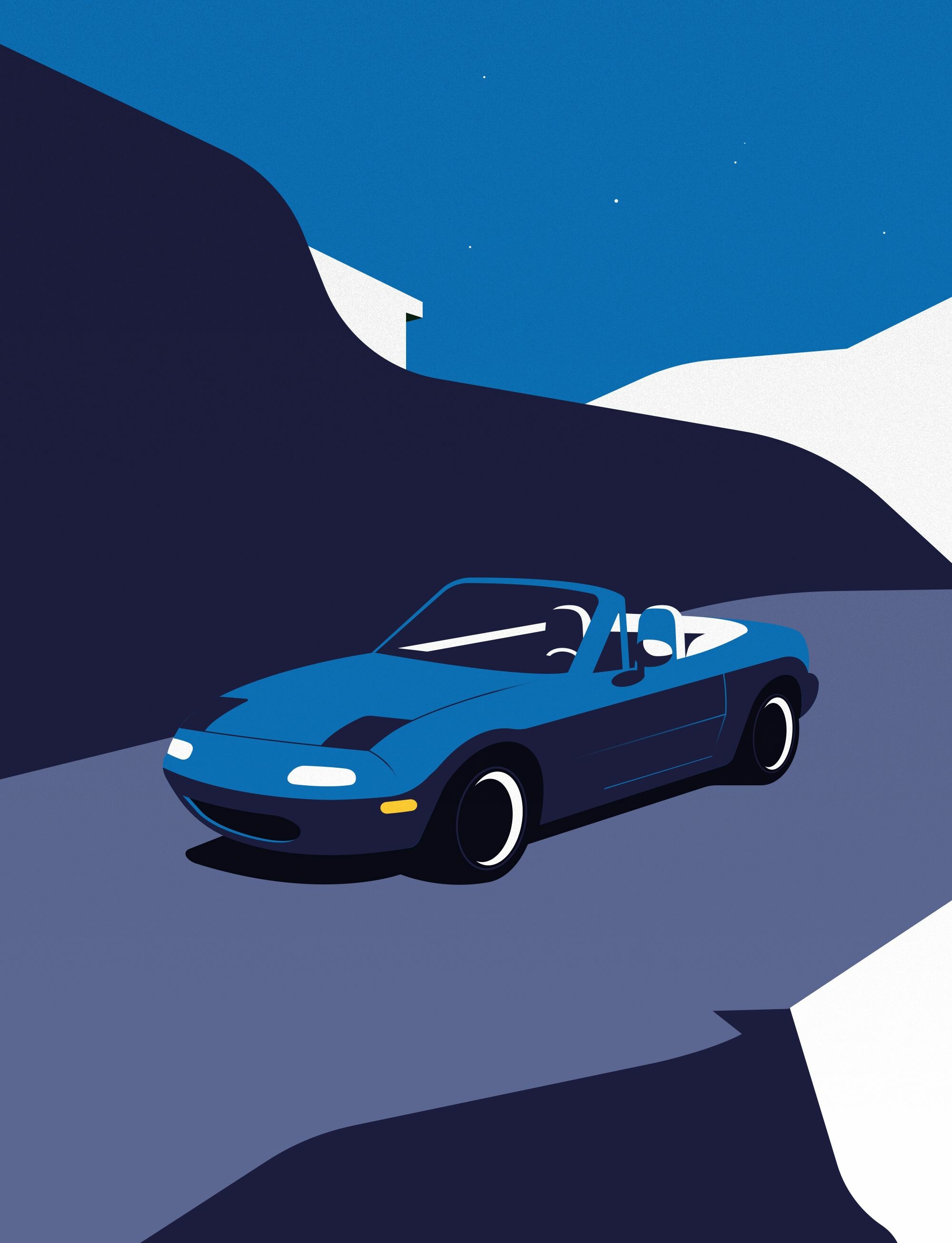 Mazda MX-5 Miata: Illustrations, The car made Car and Driver magazine's annual 10 Best list 17 times. 2000x2610 HD Background.