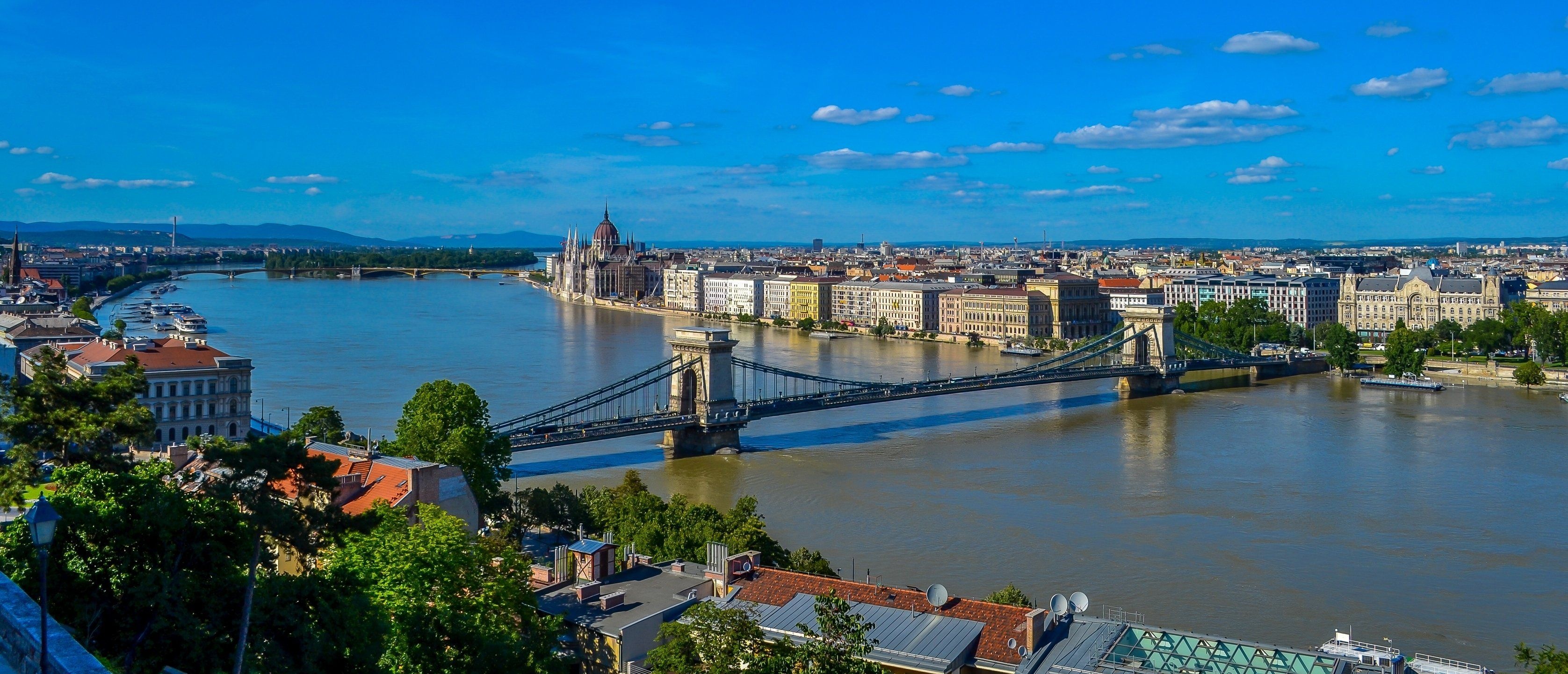 The Danube River, Travels, River landscapes, European beauty, 3360x1440 Dual Screen Desktop