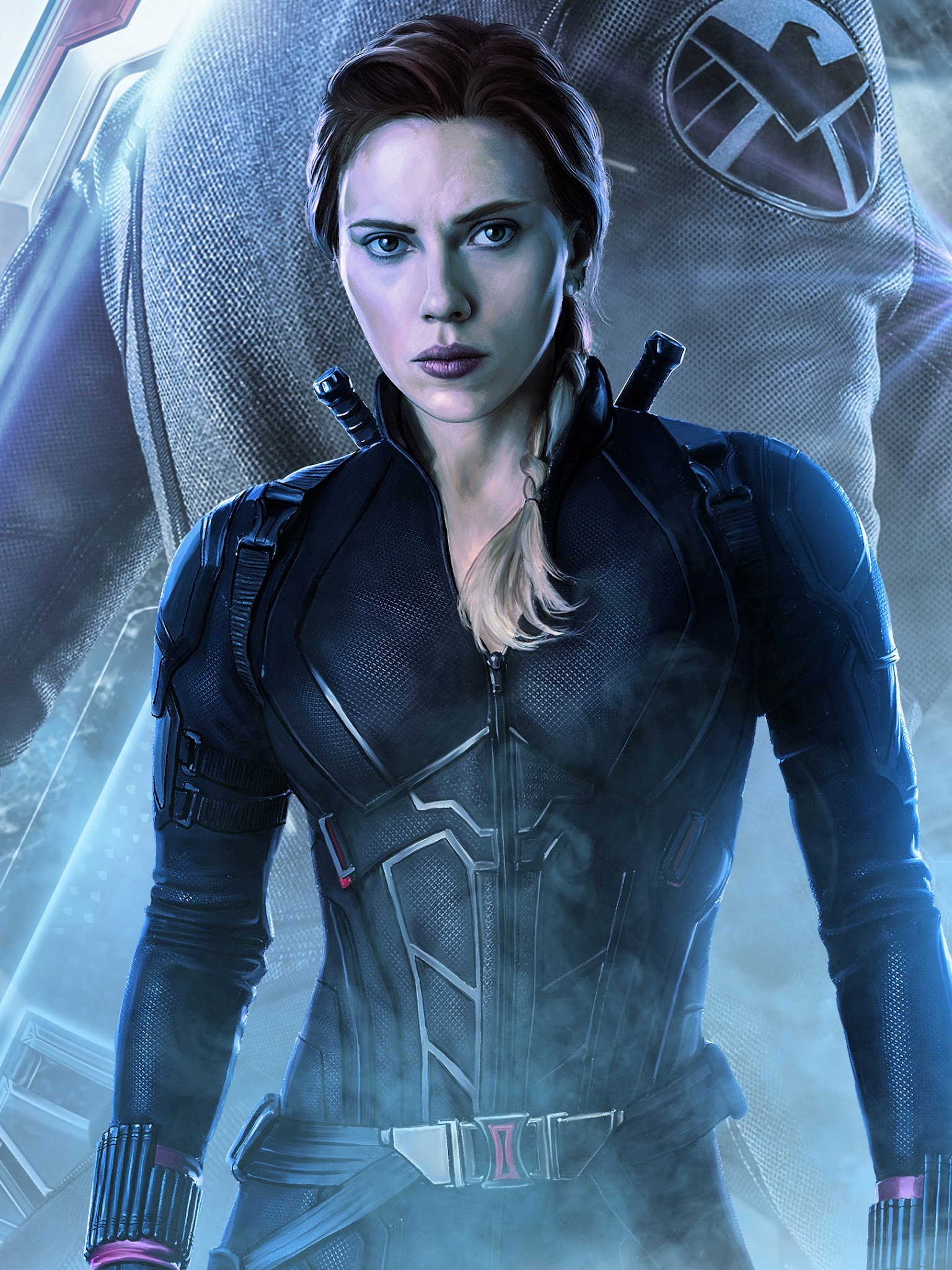 Avengers Endgame Black Widow, PC desktop wallpaper, 4K resolution, Free download, 1540x2050 HD Phone