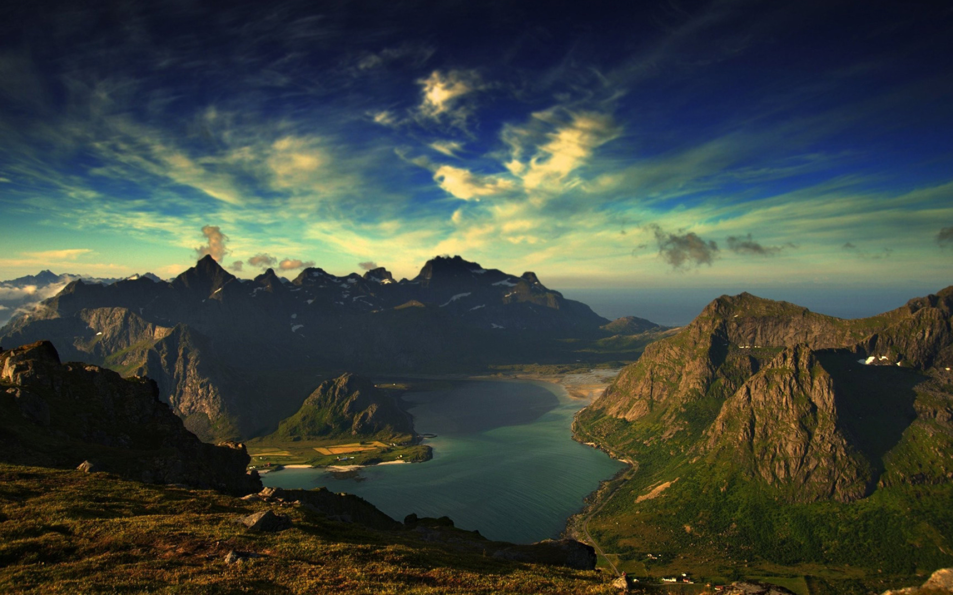 Norwegian Fjords, Flakstad Norway wallpaper, Beautiful nature, Mesmerizing views, 1920x1200 HD Desktop