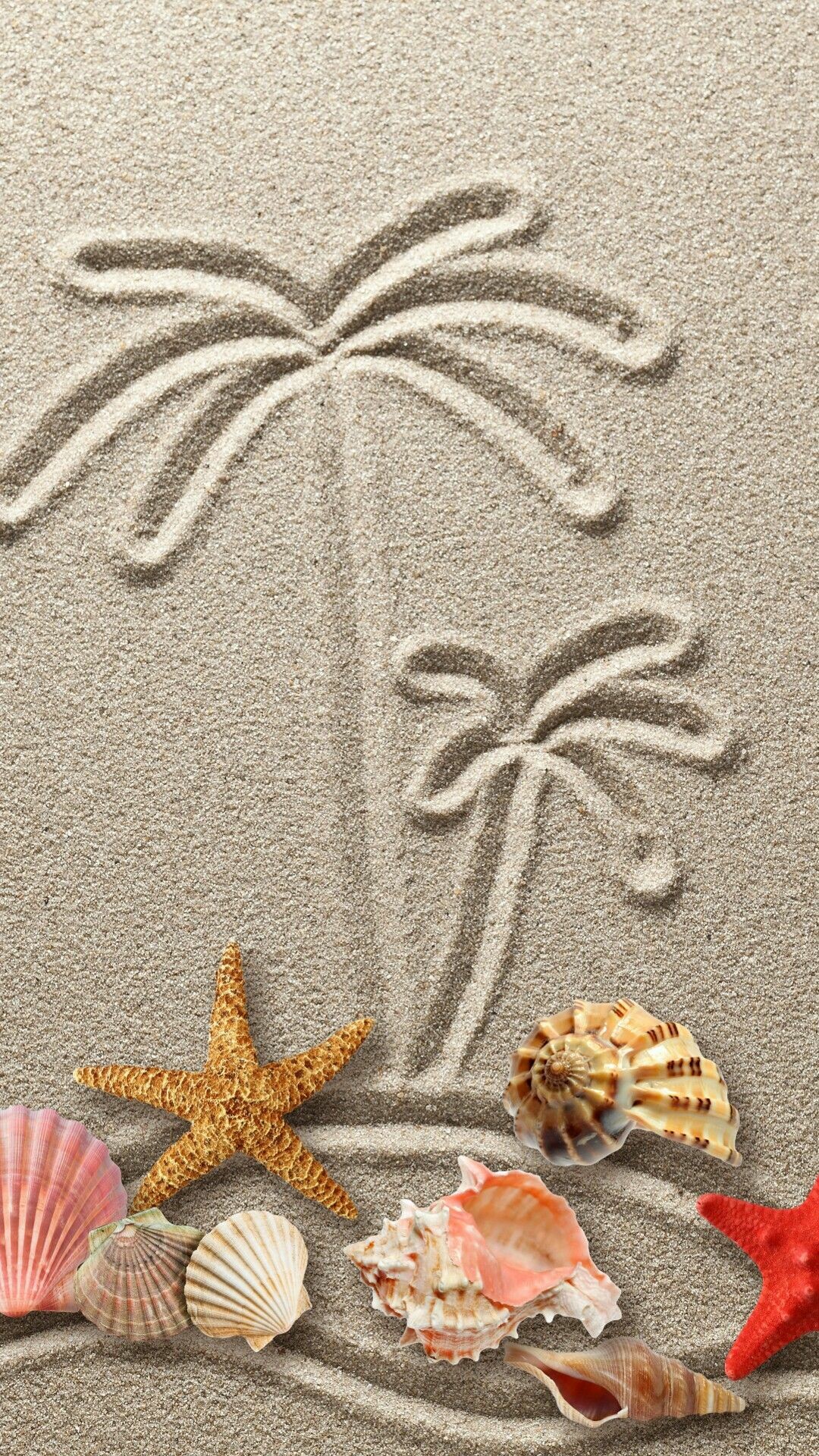 Starfish: Ya llegan en poco las vacaciones!!! | Summer wallpaper, Starfish drawing,  Iphone wallpaper. 1080x1920 Full HD Background.