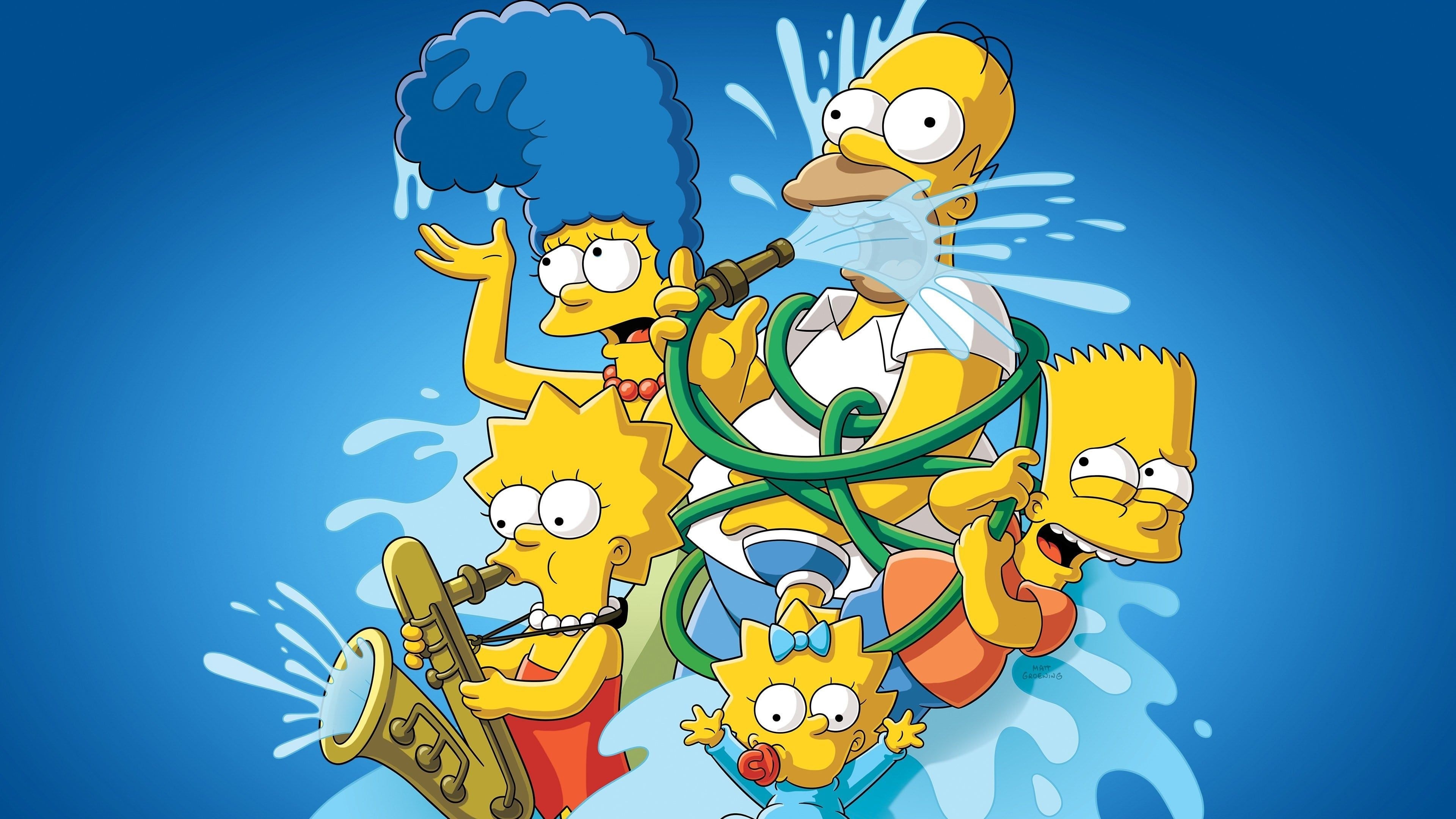 Homer Simpson, Animation, Wallpapers, The Simpsons, 3840x2160 4K Desktop