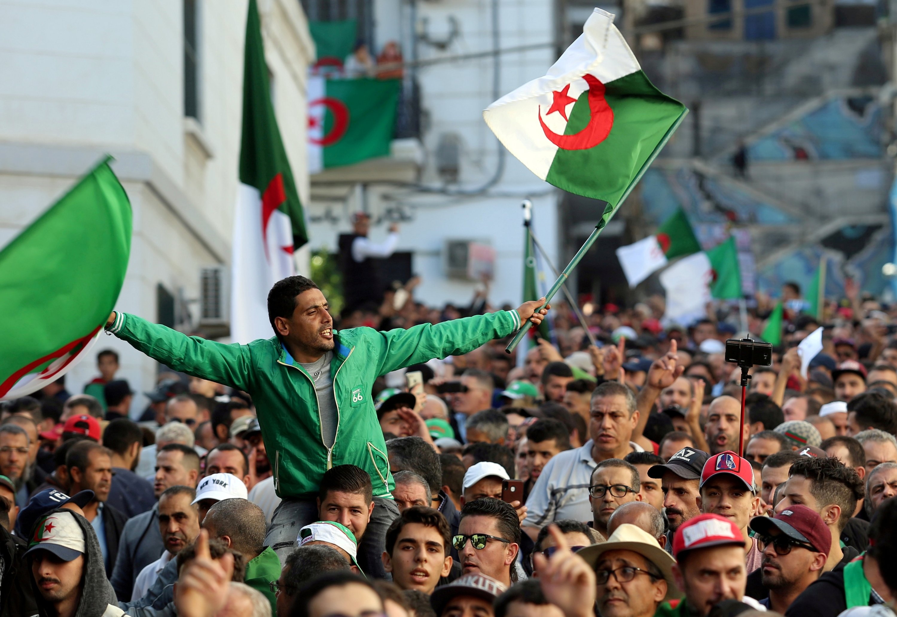 Algerian referendum, Mass protests, Political upheaval, Daily Sabah news, 3000x2070 HD Desktop