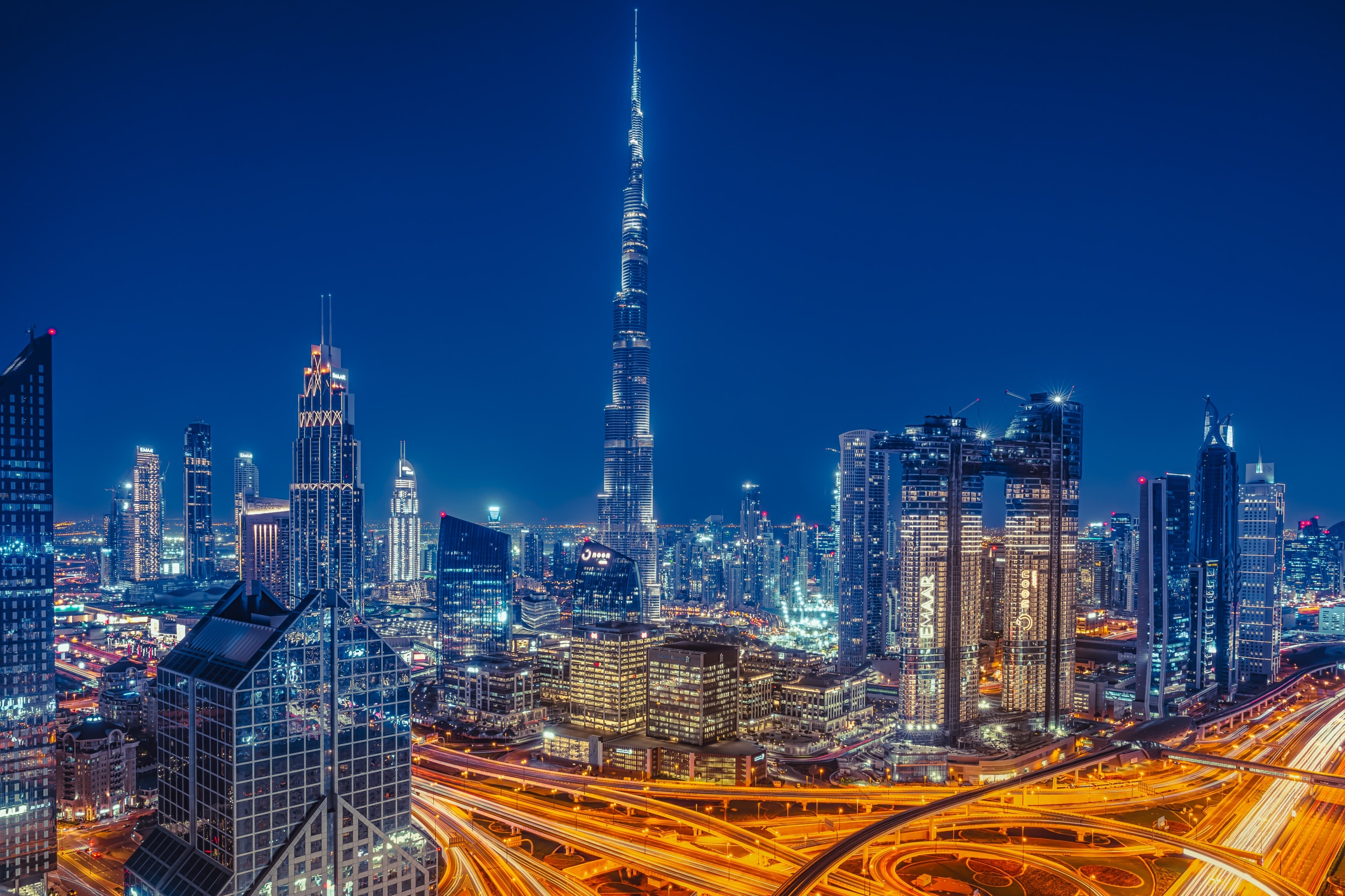 Dubai Skyline, Urban architecture, Travel destination, Middle East, 3200x2140 HD Desktop
