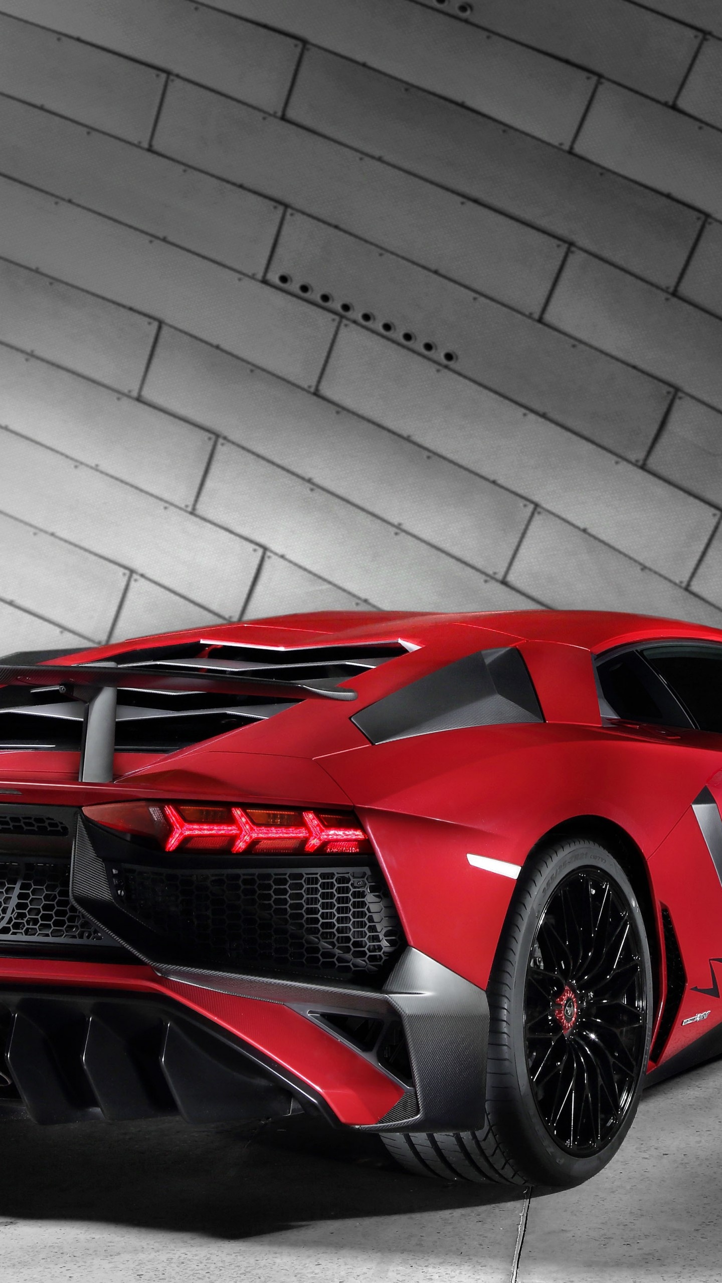 Lamborghini Aventador LP 750, Superveloce coupe, Red cars & bikes, 1440x2560 HD Phone