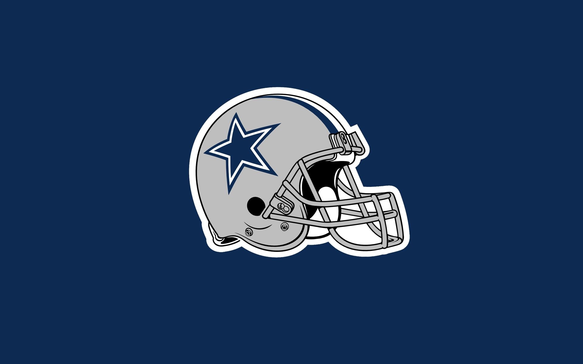 Dallas Cowboys: The team logo is a blue star with a white border on a silver helmet. 1920x1200 HD Wallpaper.