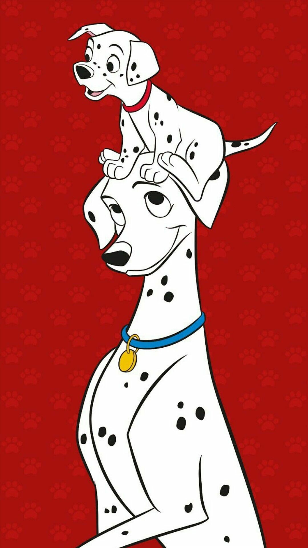 One Hundred and One Dalmatians: Perdita and Freckles, Disney drawings, Disney art. 1080x1920 Full HD Wallpaper.