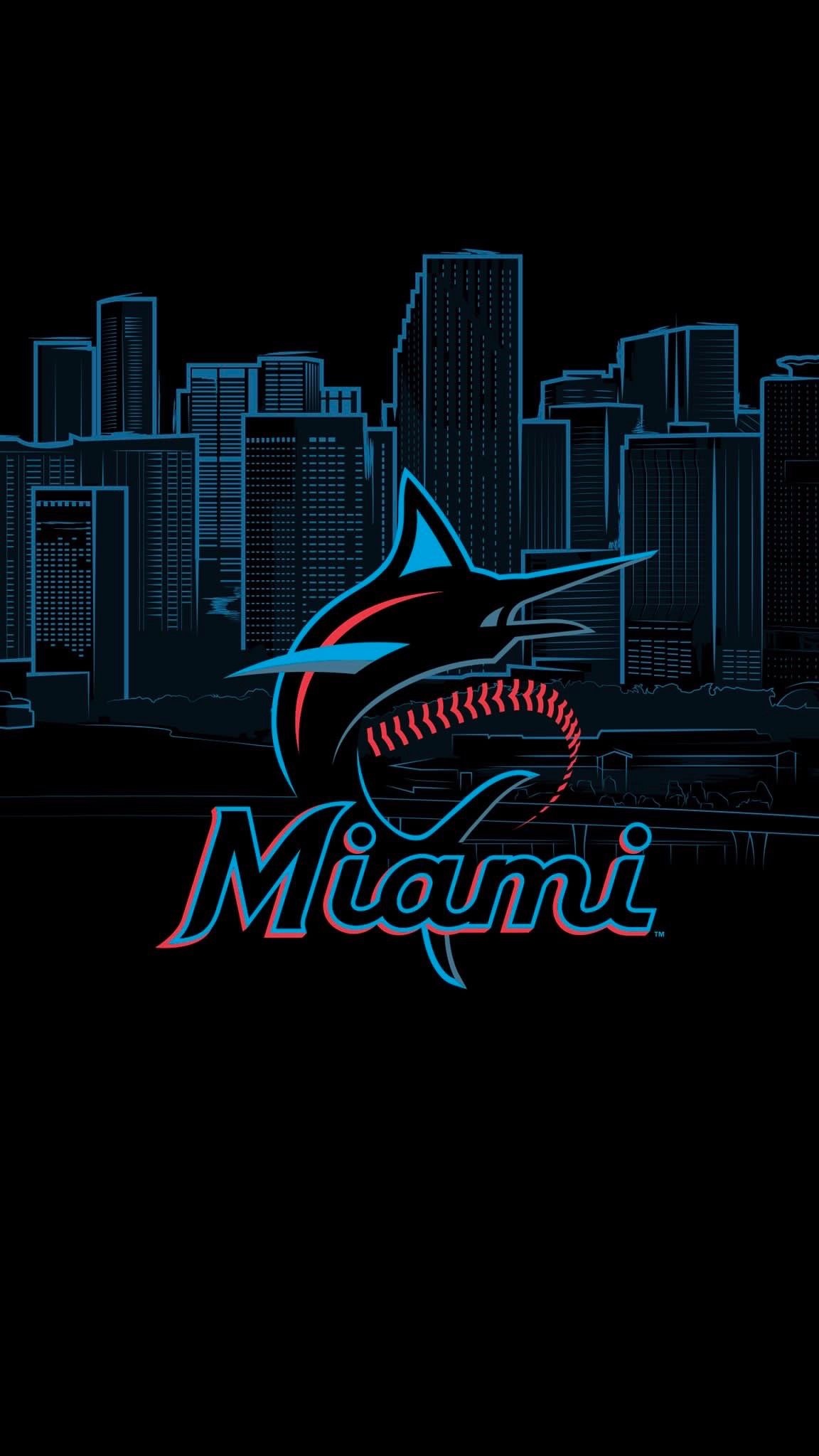 Miami Marlins, Baseball team, Miami city, Fan dedication, 1160x2050 HD Phone