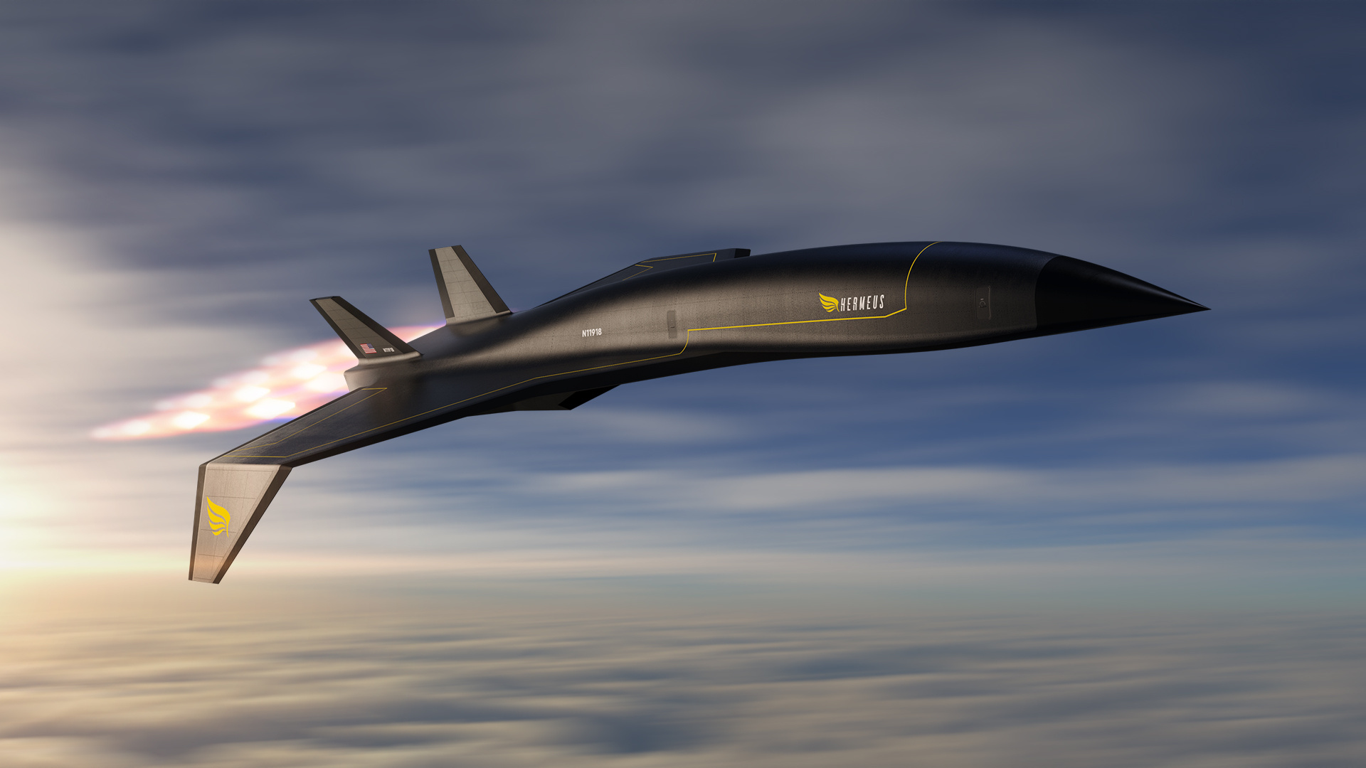 Pilotless planes, Hermeus hypersonic aircraft, NYC to London, 90 minutes, 1920x1080 Full HD Desktop