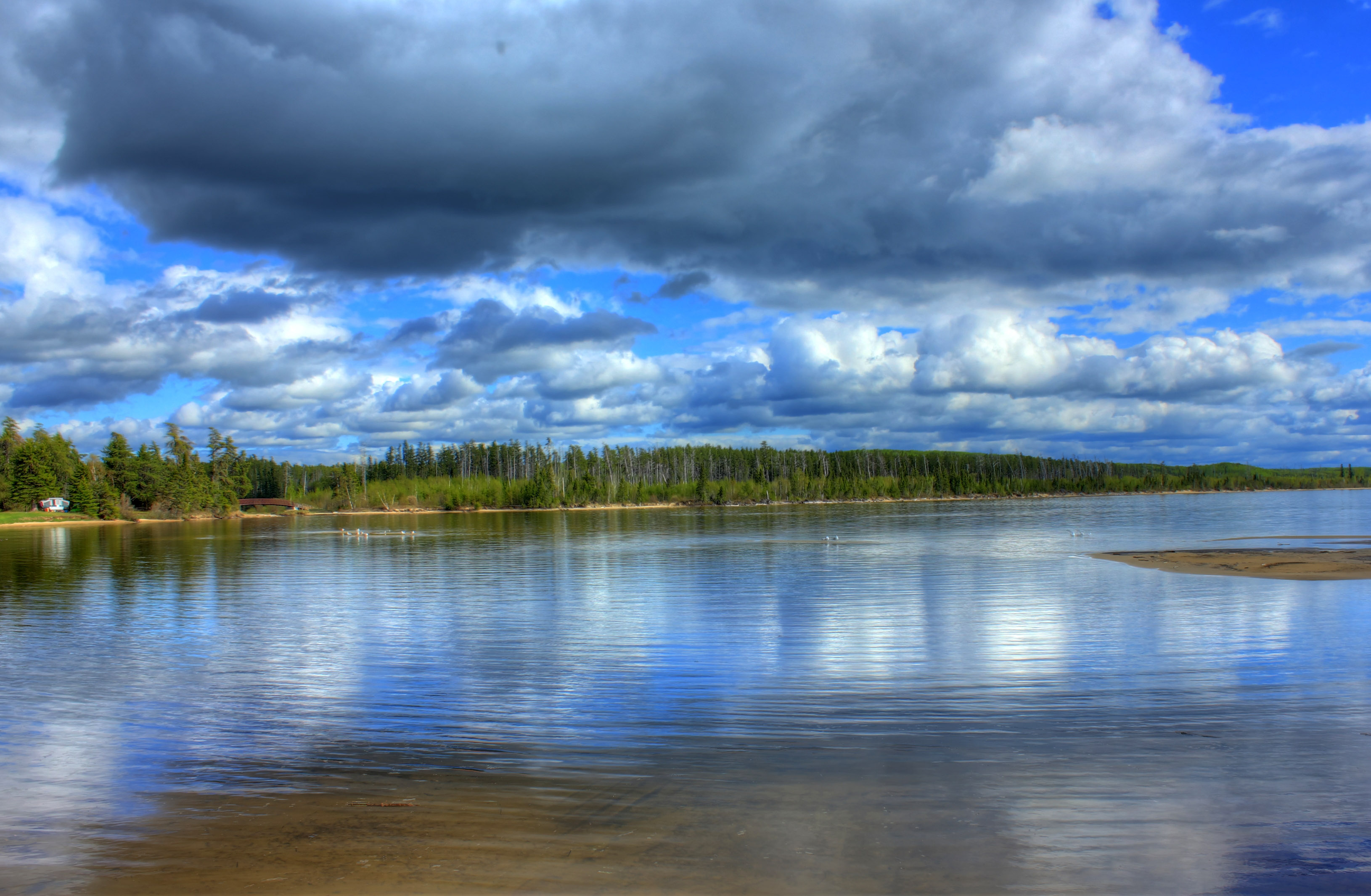 Nipigon Lake, Riverside view, Lake Nipigon, Canada, Public domain image, 3260x2140 HD Desktop