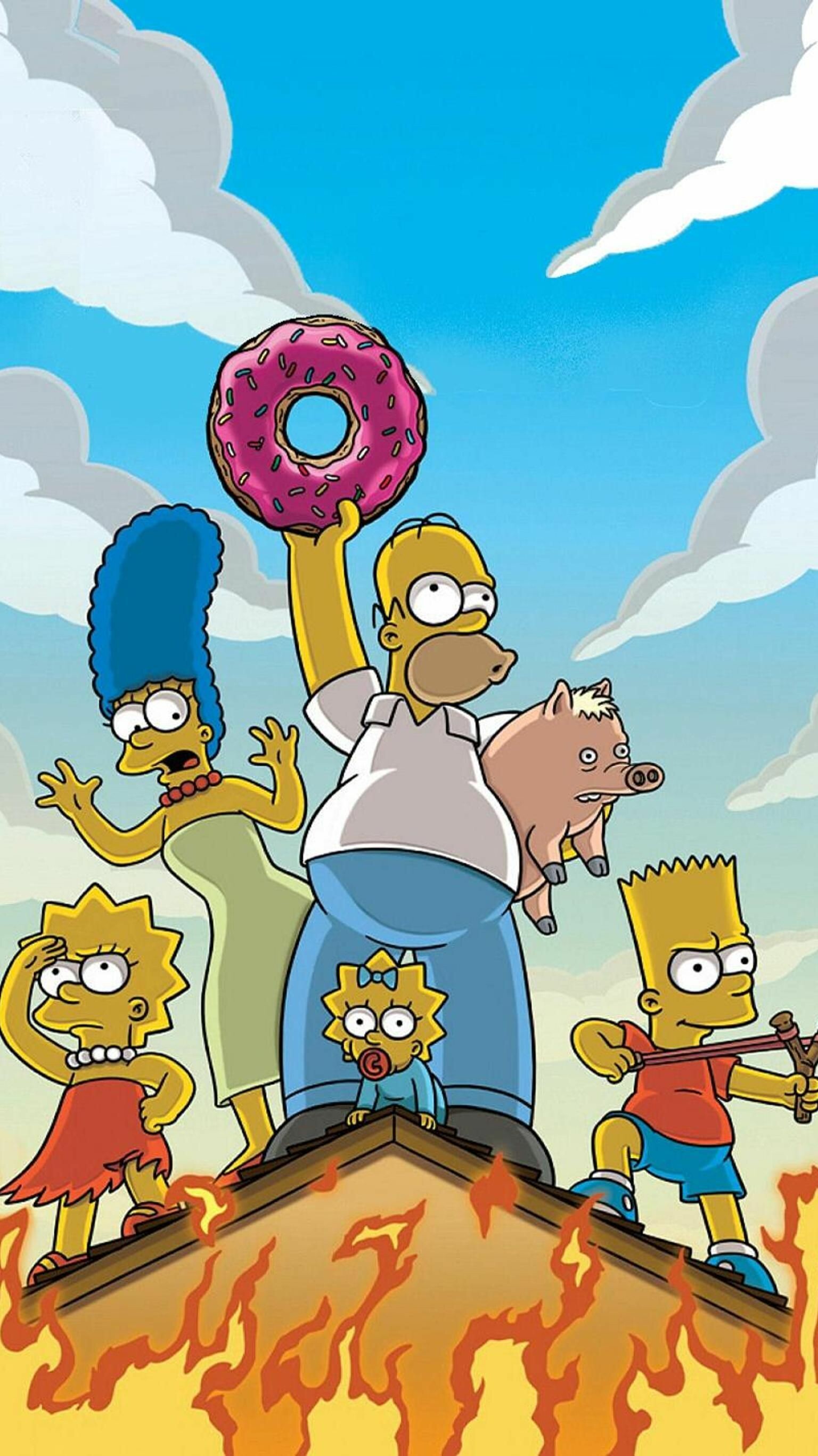 The Simpsons: The show is set in the fictional town of Springfield, Homer, Marge. 1540x2740 HD Background.