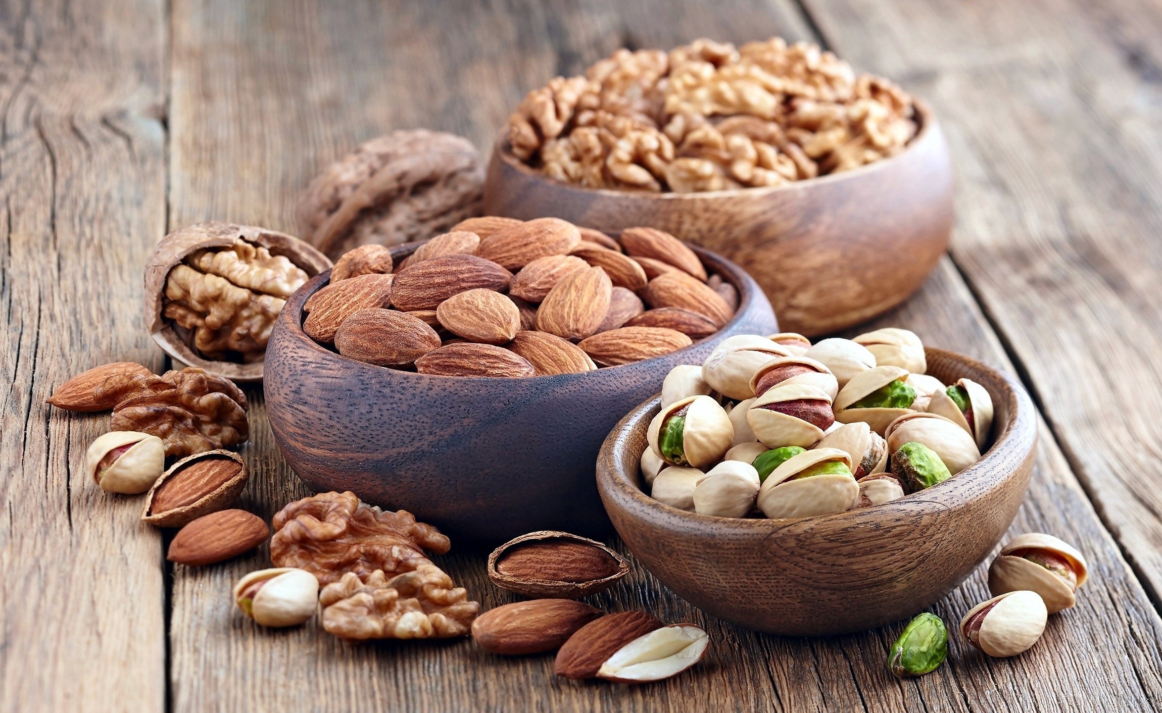Nuts: Pistachios, The seeds of a plant belonging to the cashew family. 2300x1420 HD Background.