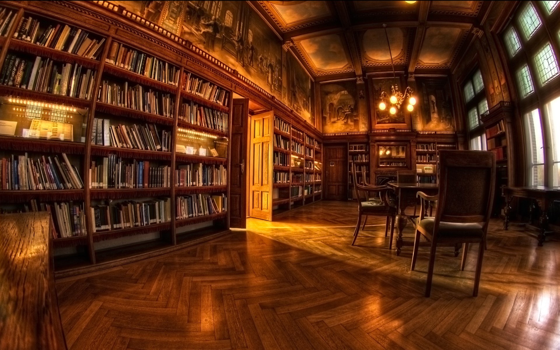 Library, Background Images, Study, Interior, 1920x1200 HD Desktop