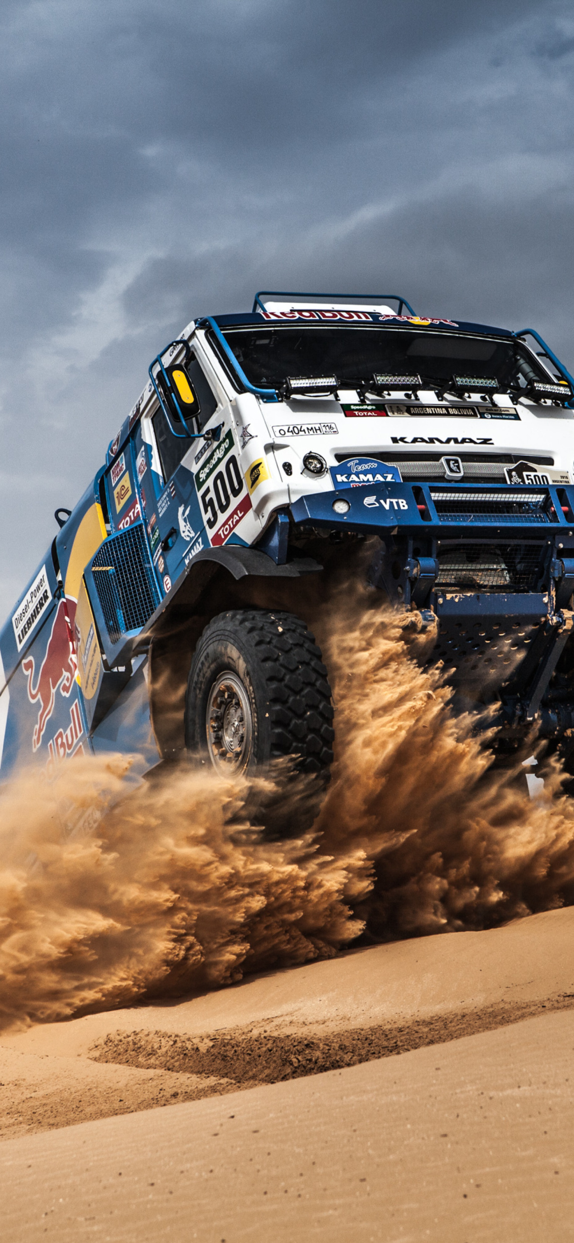 Dakar Rally: Kamaz truck, The Russian motorsport team, A long-time winner and medalist. 1170x2540 HD Wallpaper.