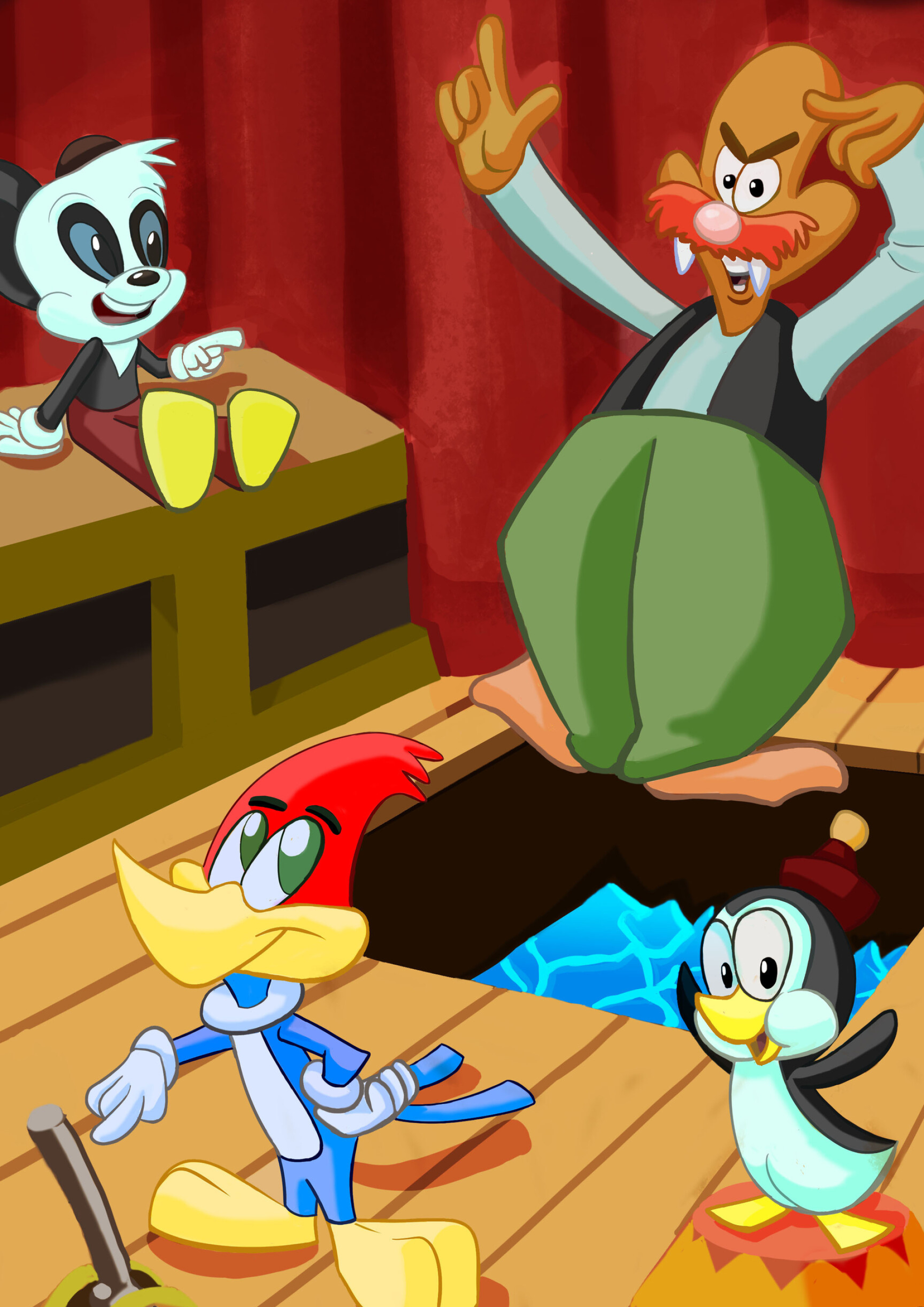 Chilly Willy Animation, Woody and friends, ArtStation artwork, 1920x2720 HD Phone