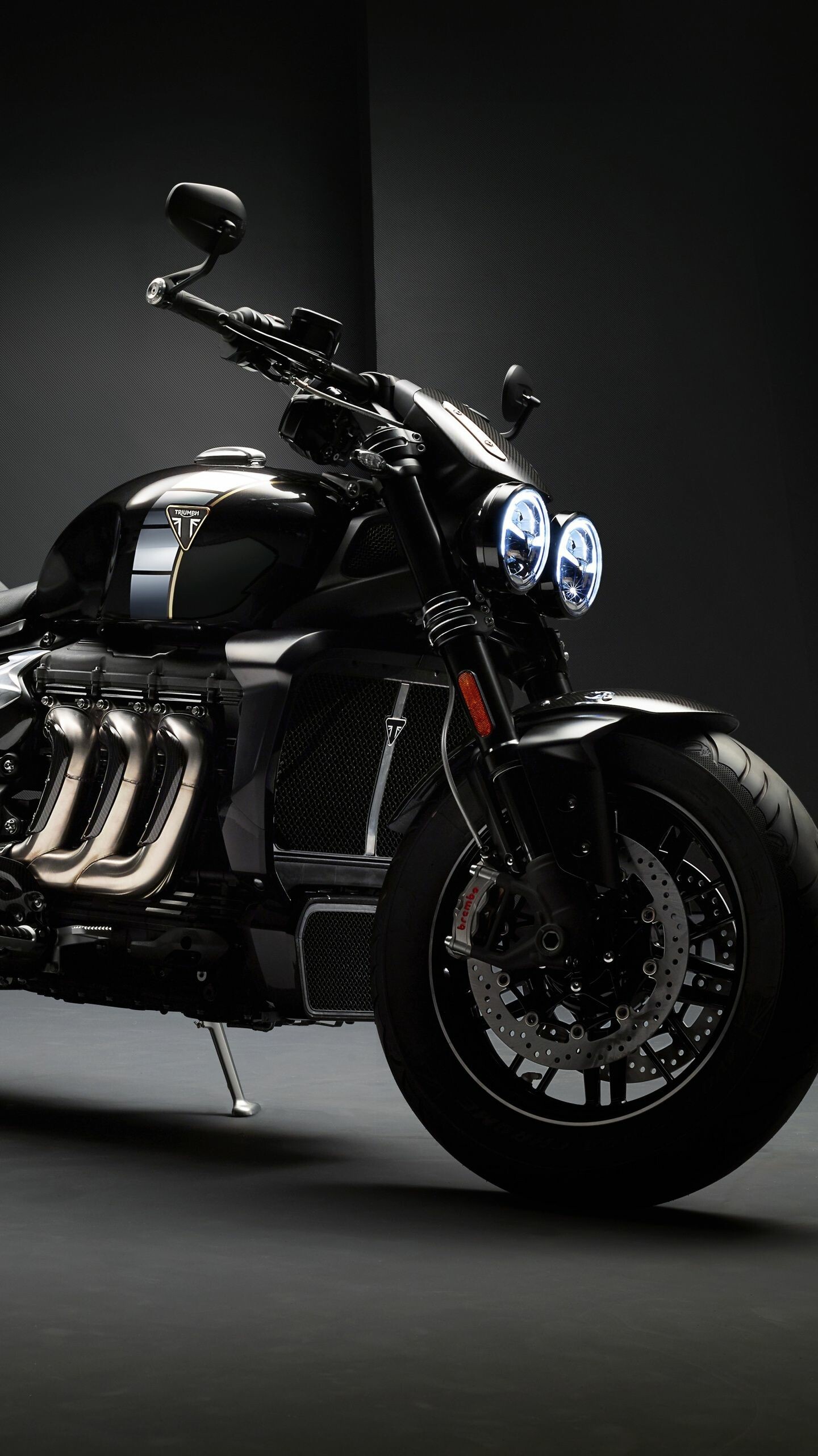 Triumph Motorcycles: Rocket 3 TFC, Characterized by 2,458 cc engine, Motor vehicle. 1440x2560 HD Wallpaper.
