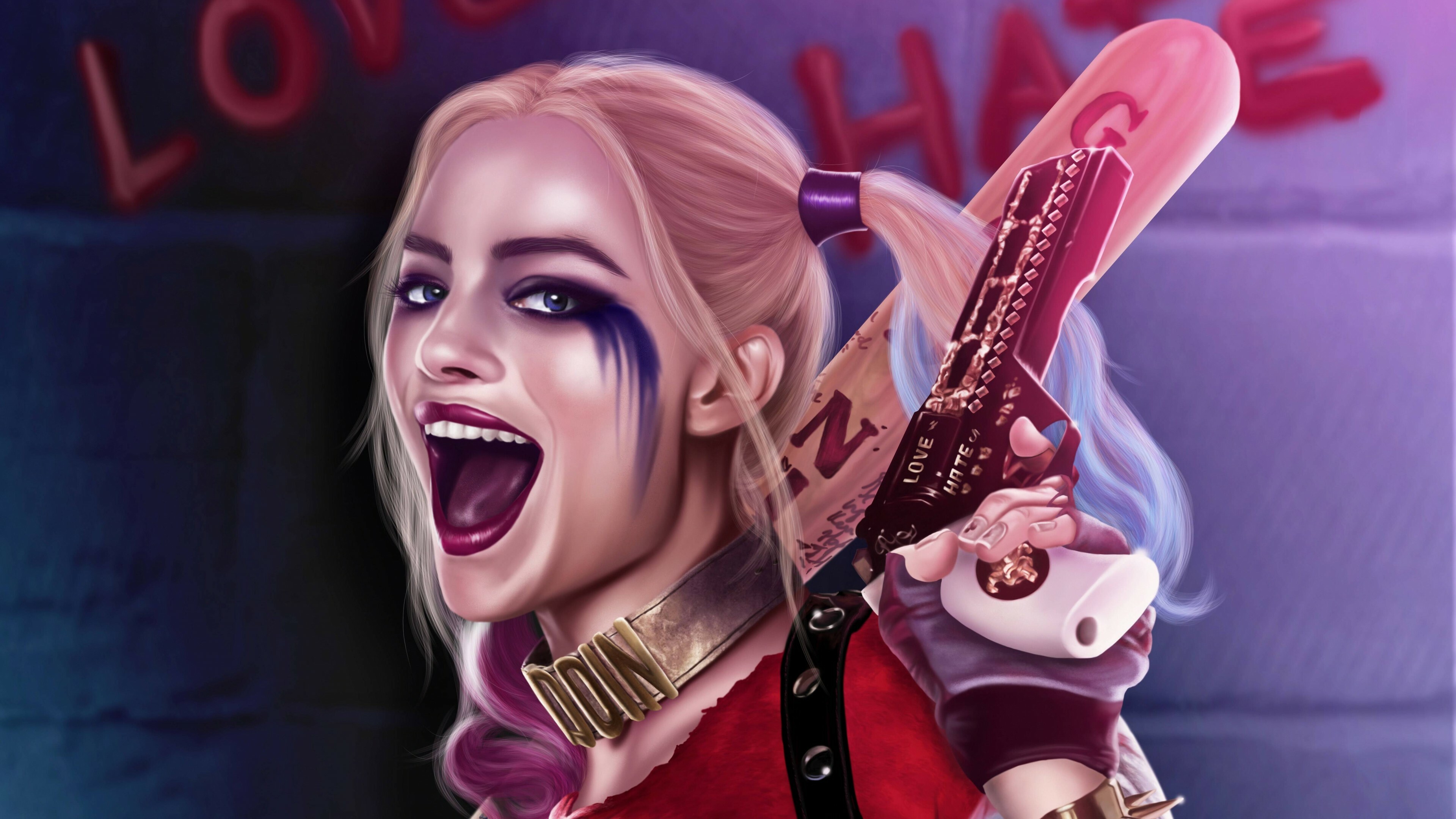 Harley Quinn: Returned in a leading role in 2009 with the Gotham City Sirens series. 3840x2160 4K Wallpaper.