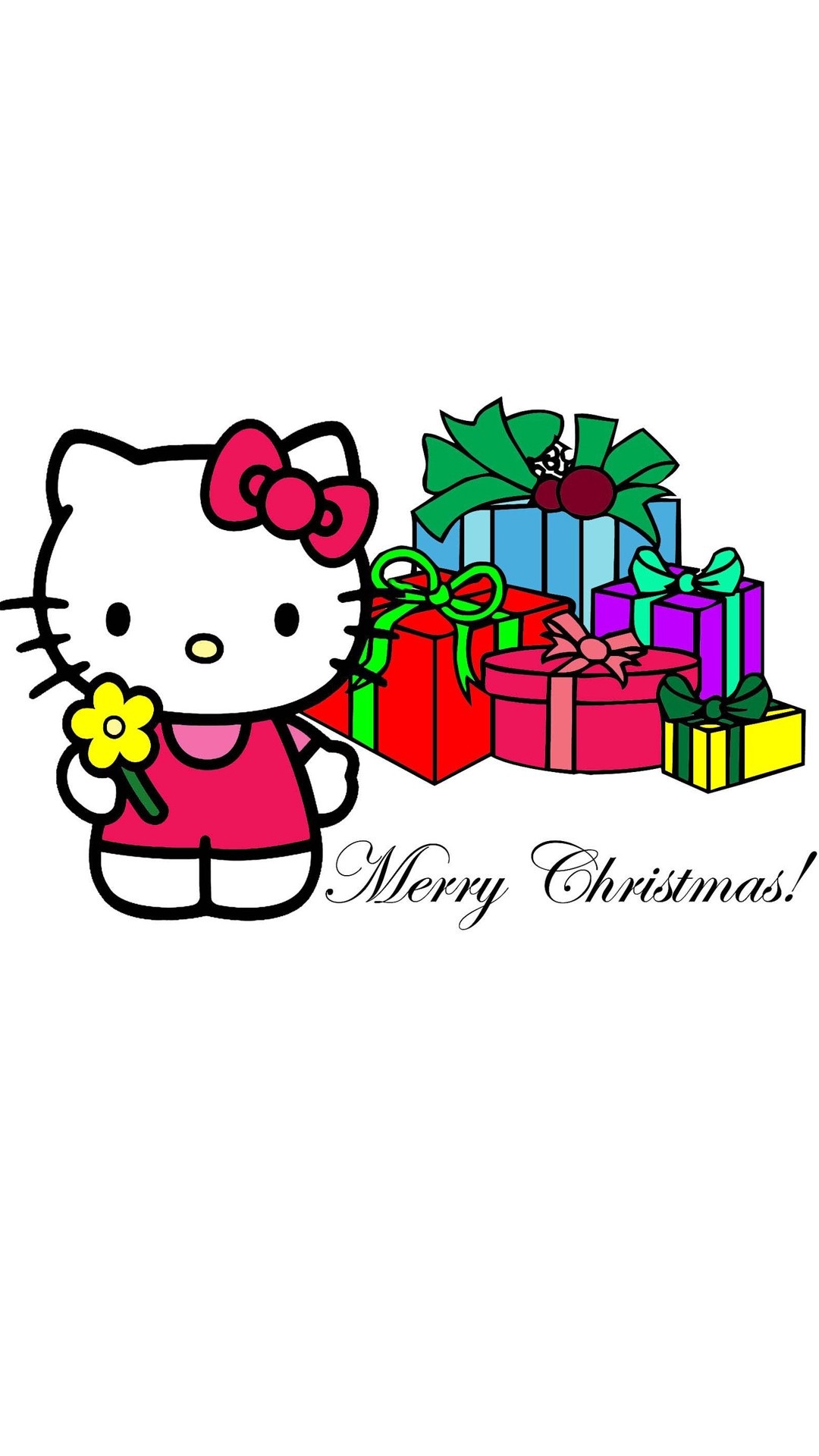 Presents, Hello Kitty Christmas Wallpaper, 1080x1920 Full HD Handy