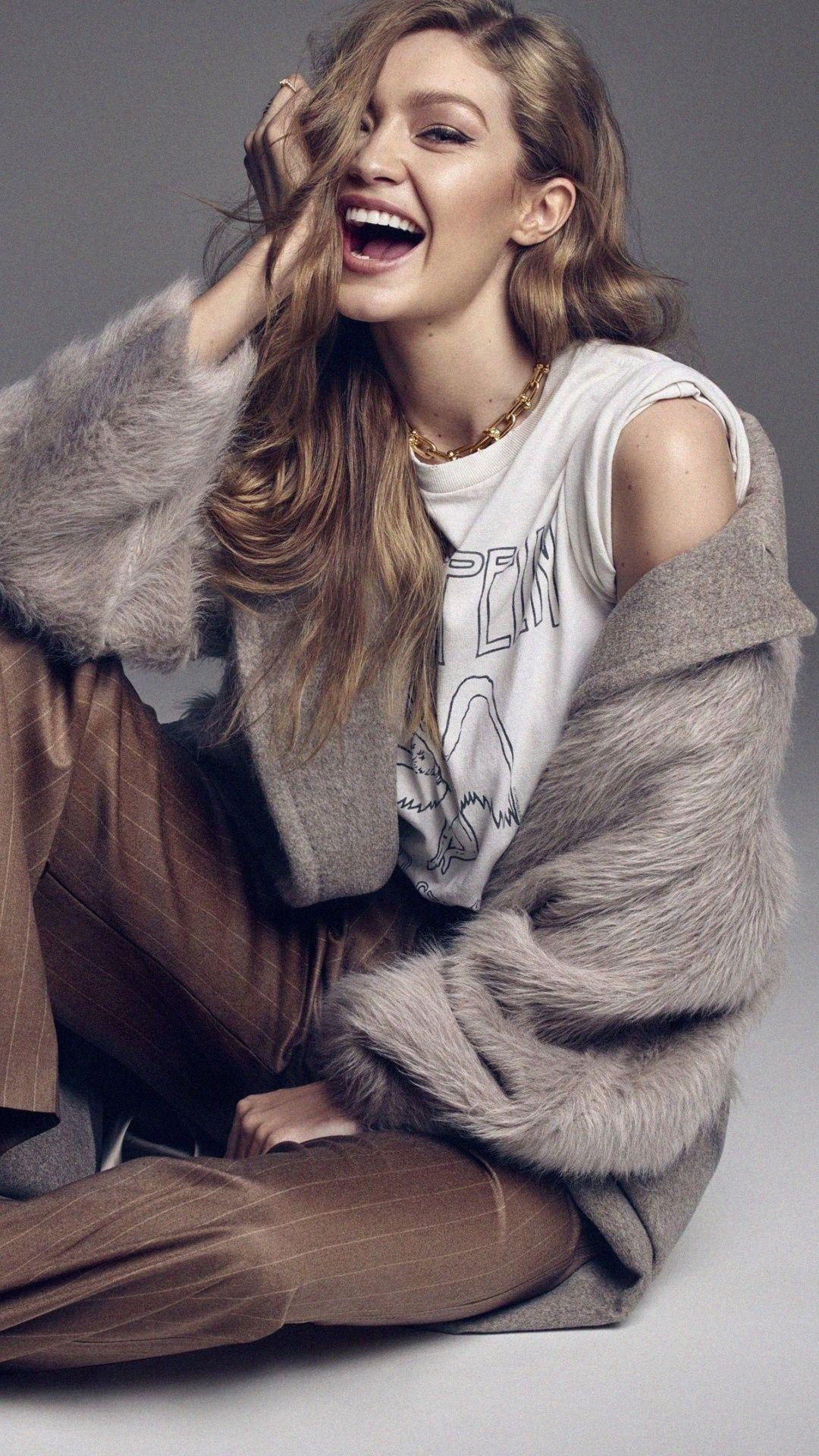 Fashion: Gigi Hadid, A spokesmodel for Maybelline. 1080x1920 Full HD Background.