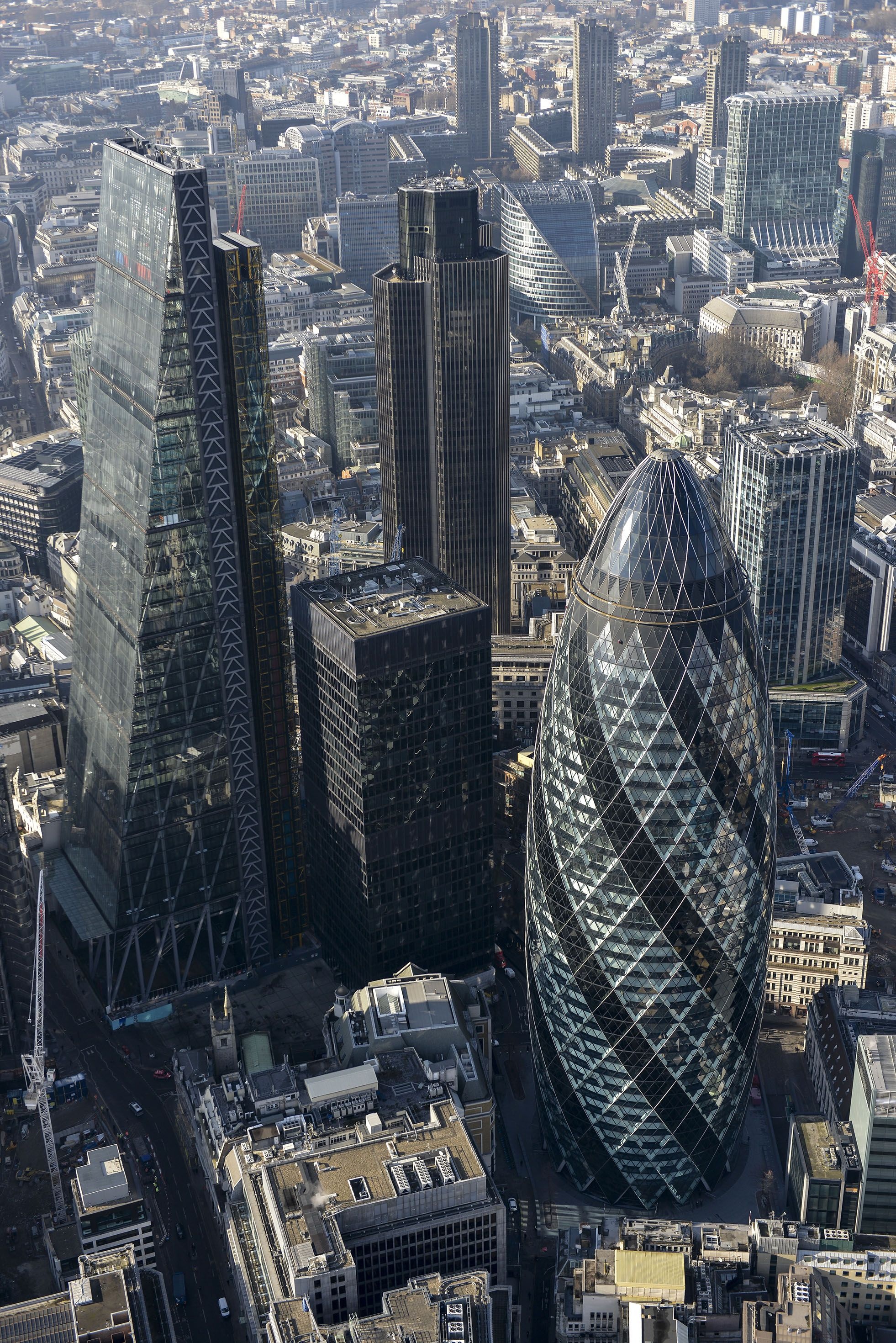 The Gherkin, Aerial image, London skyline, Urban landscape, 1970x2940 HD Phone