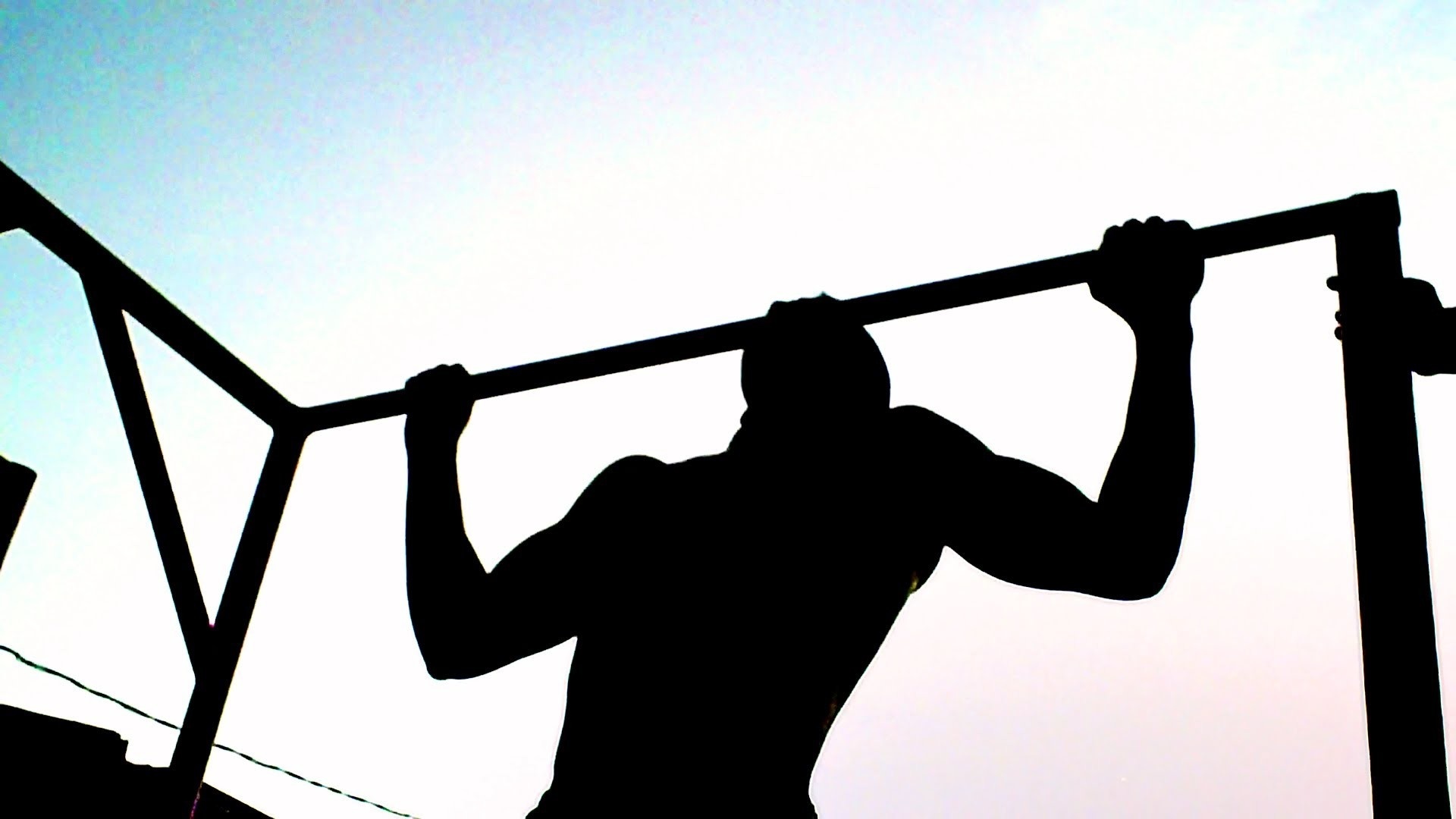 Calisthenics: A set of pull-ups, Street workout, Action sports. 1920x1080 Full HD Background.