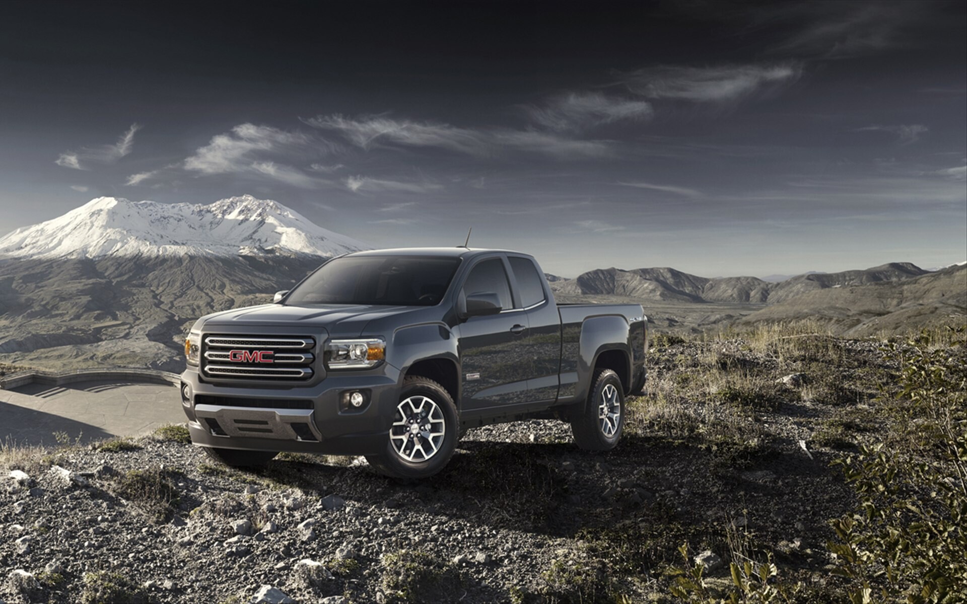 GMC: Canyon, Capabilities of a full-size pickup truck, Sturdy body-on-frame construction. 1920x1200 HD Background.