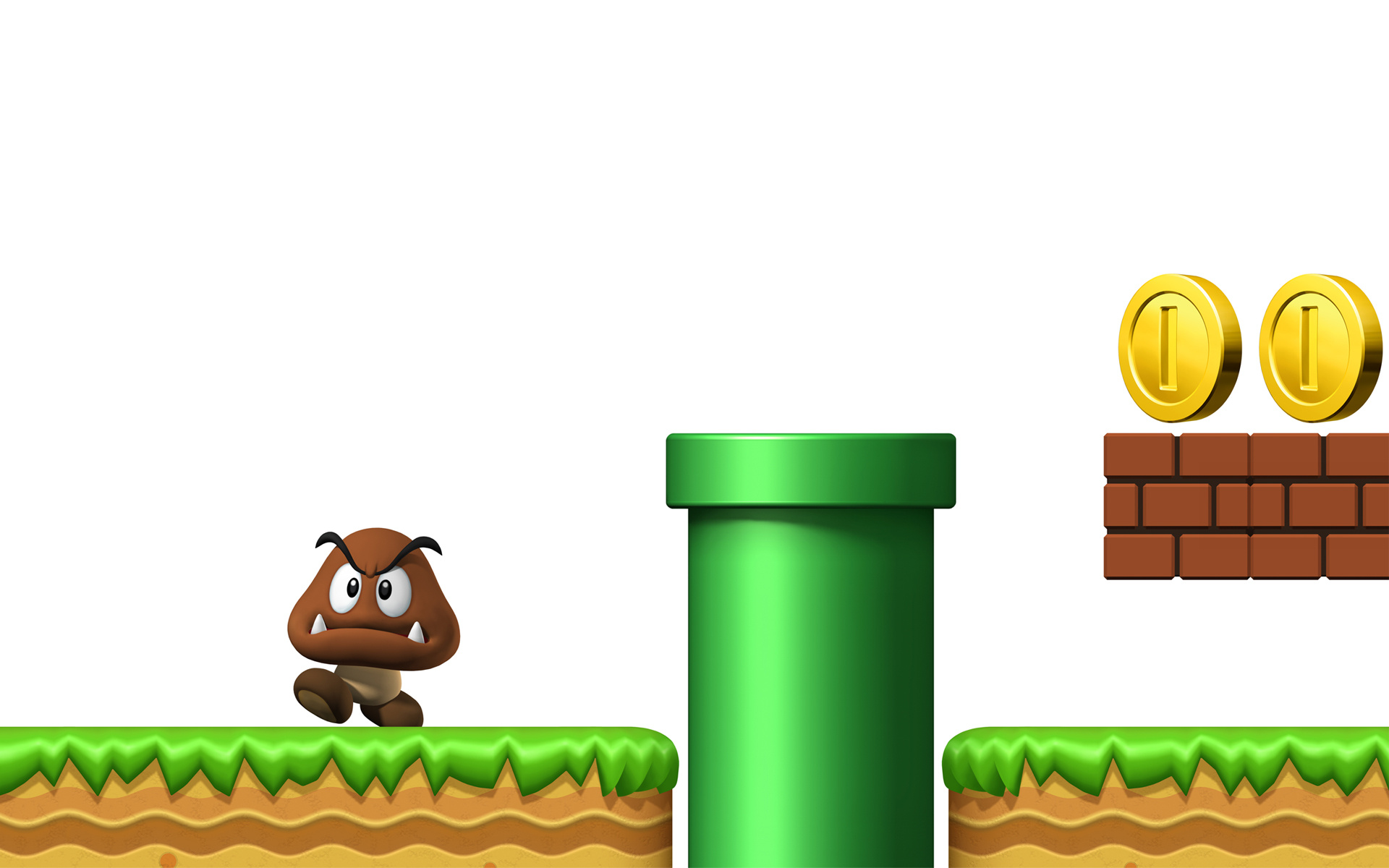 Goomba: One of the most iconic elements of the Super Mario series, Walking aimlessly back and forth. 1920x1200 HD Wallpaper.