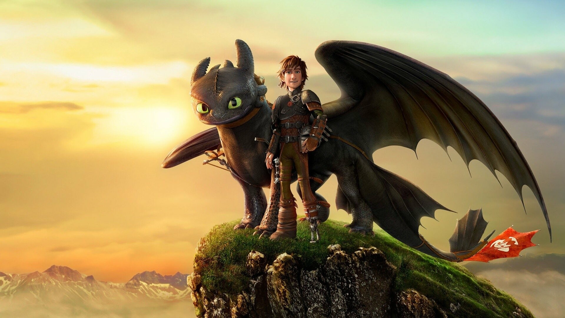 How to Train Your Dragon: A book series by Cressida Cowell, which Dreamworks later adapted into a franchise with films, shows, video games. 1920x1080 Full HD Wallpaper.