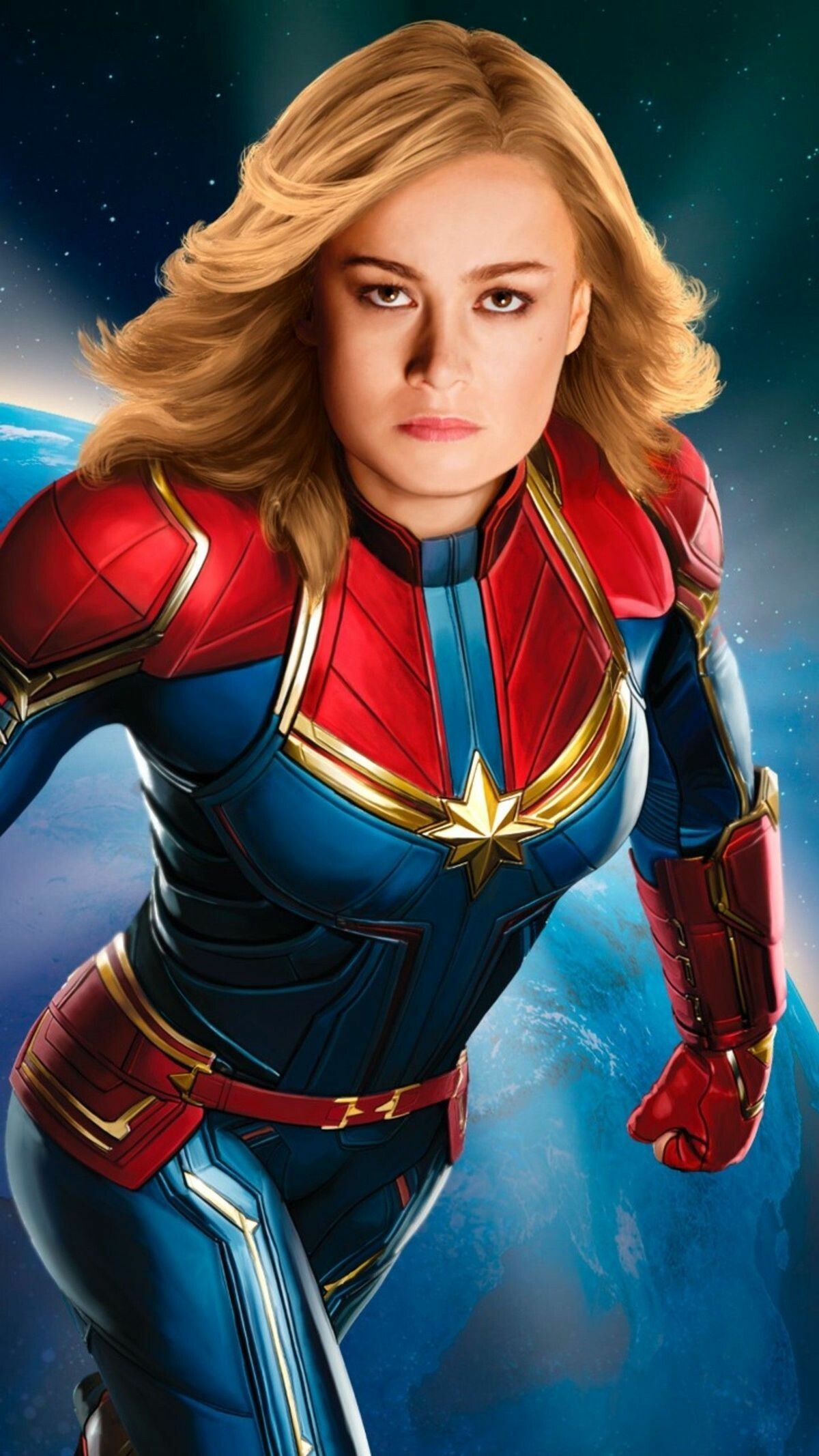 Marvel Heroes: Carol Danvers, First appeared as an officer in the United States Air Force. 1200x2140 HD Background.