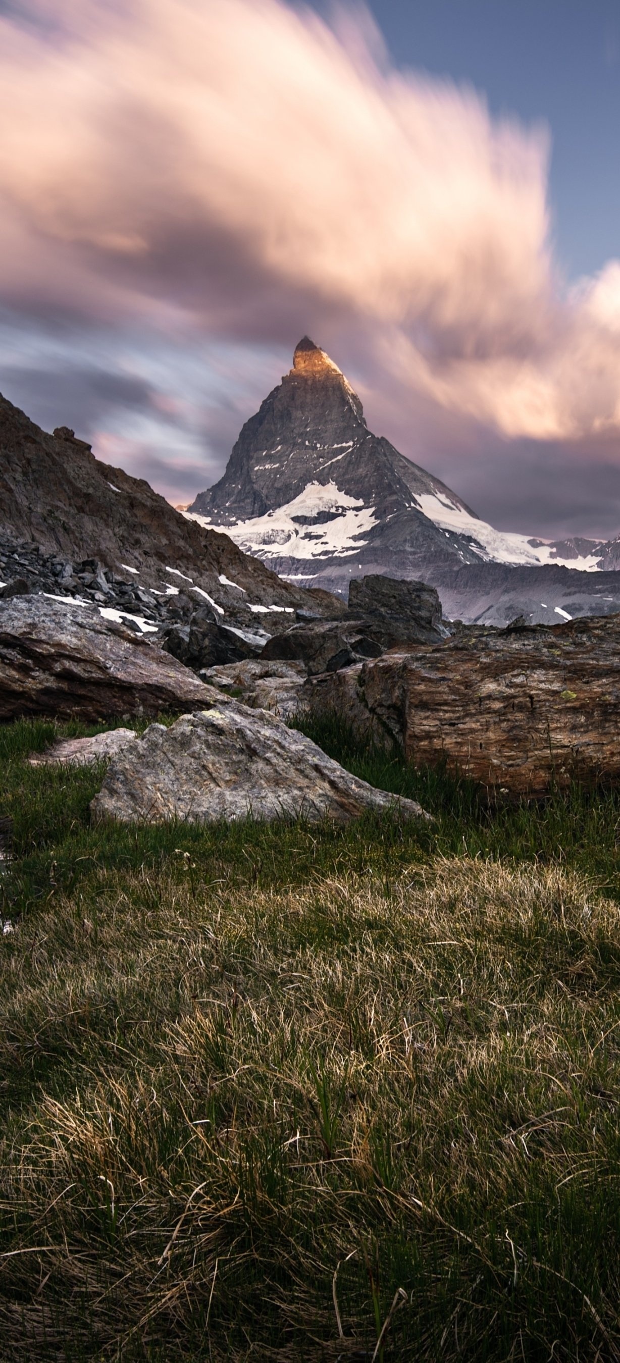 Earth's Matterhorn, Natural marvel, Geological wonder, Breathtaking peak, 1230x2700 HD Handy