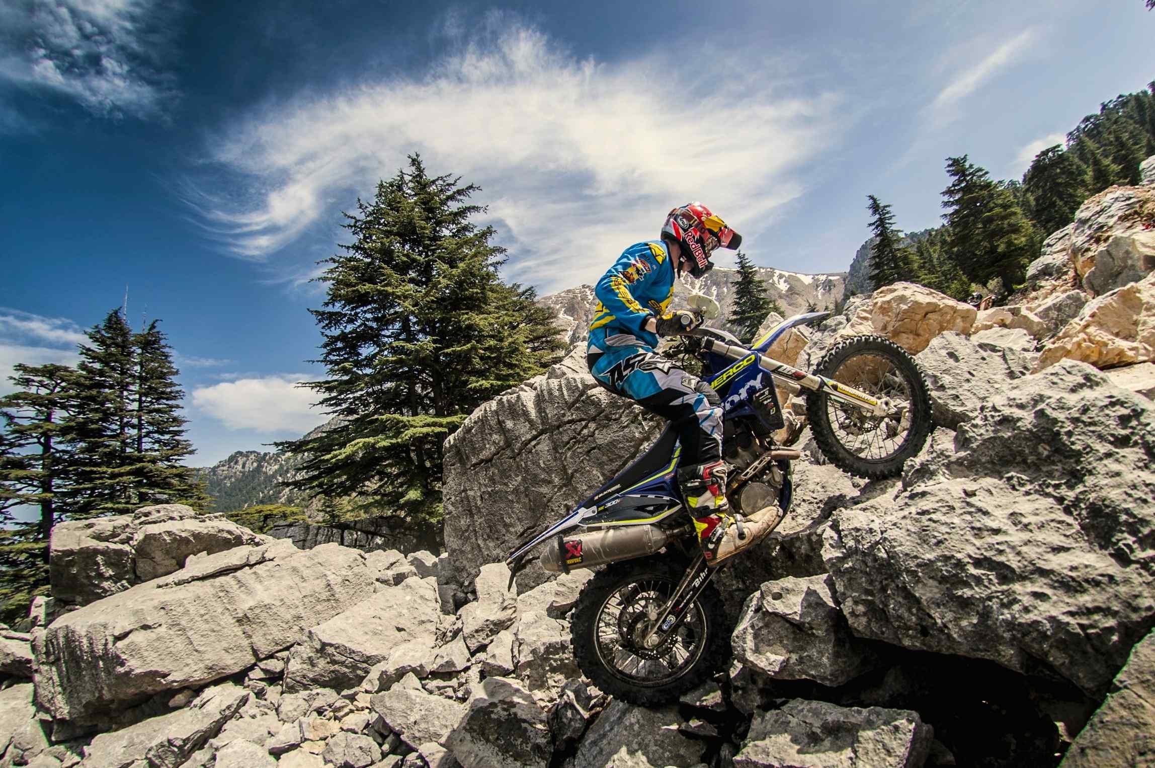 Enduro Motorbike: Сlimbing The Rock On The Bike, The Most Dangerous And Spectacular Part Of The Race, Red Bull. 2300x1530 HD Wallpaper.